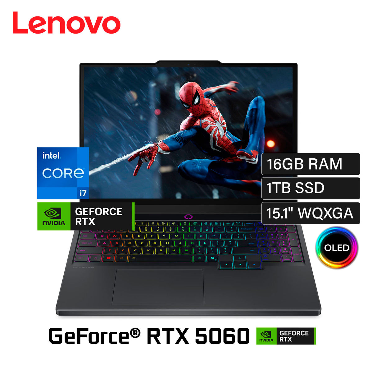 Laptop Lenovo Legion 5 15IRX10 Intel Core i7 14700HX Ram 16GB Disco 1TB SSD Video Nvidia RTX 5060 8GB 15.1" WQXGA Windows 11 (83LY0000US)