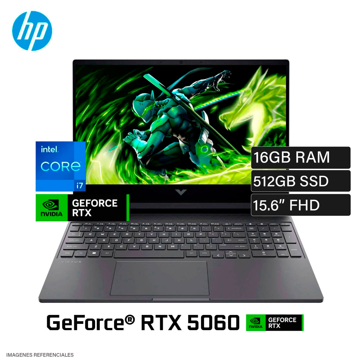 Laptop HP Victus 15-FA2787NR Intel Core i7 13620H Ram 16GB Disco 512GB Video Nvidia RTX 5060 8GB 15.6" FHD Windows 11 (BM7B7UA#ABA)