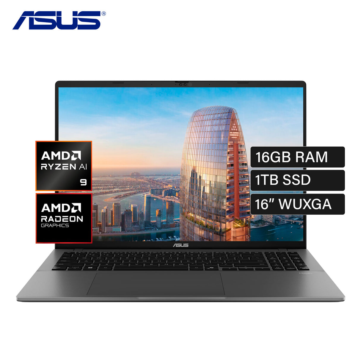 Laptop ASUS Vivobook S16 M3607HA-RP066 Ryzen 9 270 Ram 16GB Disco 1TB SSD 16" WUXGA FreeDos (90NB16F1-M00410)