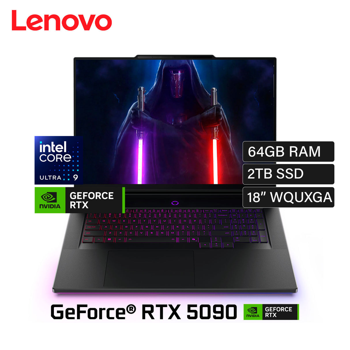 Laptop Lenovo Legion 9 18IAX10 Intel Core Ultra 9 275HX Ram 64GB Disco SSD 2TB NVIDIA RTX 5090 24GB 18" WQUXGA FreeDOS (83EY000PLM)