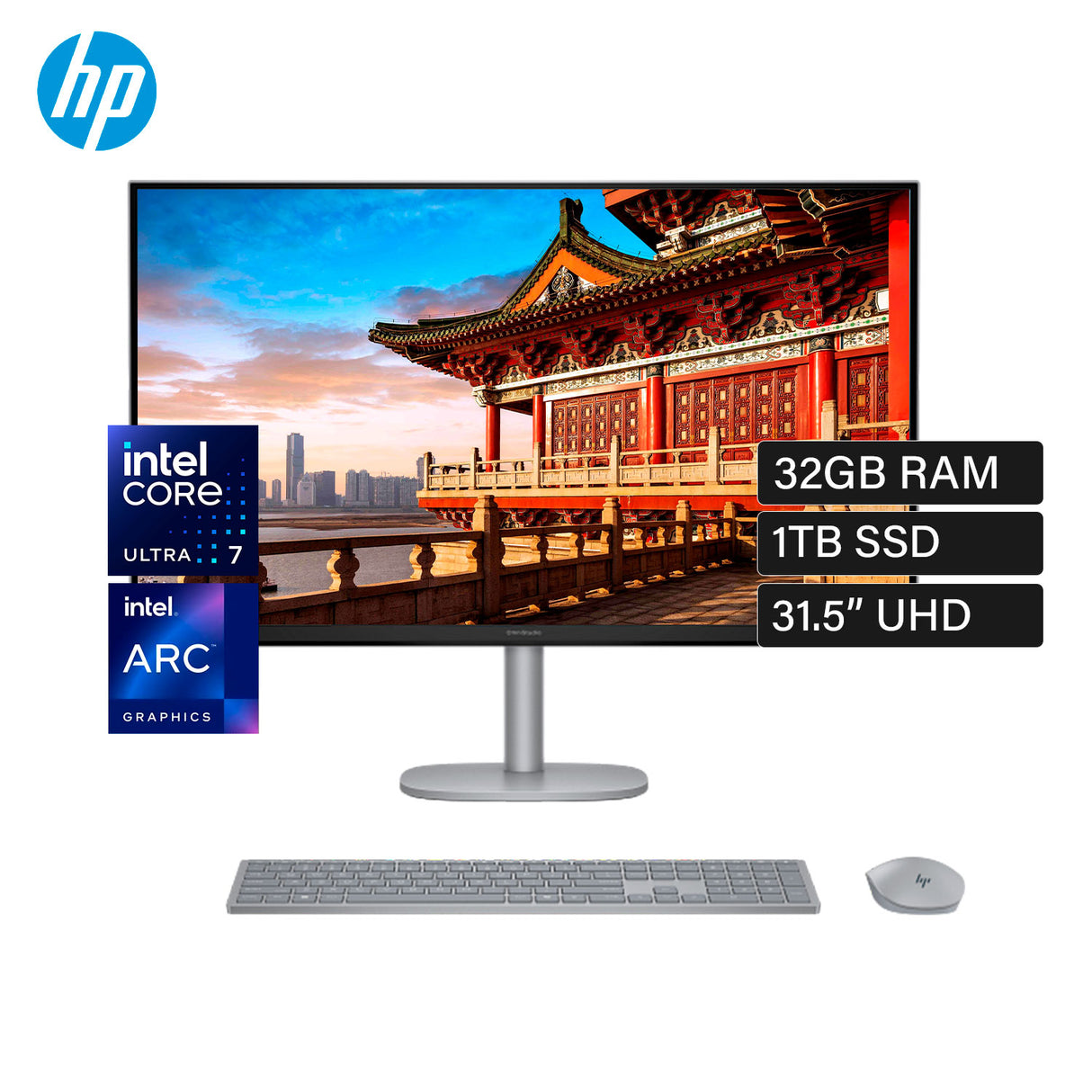 HP AIO OmniStudio X 32-C1271LA Intel Core Ultra 7 258V 32GB Ram 1TB SSD 31.5″ UHD Windows 11 (BM6P2LA#ABM)