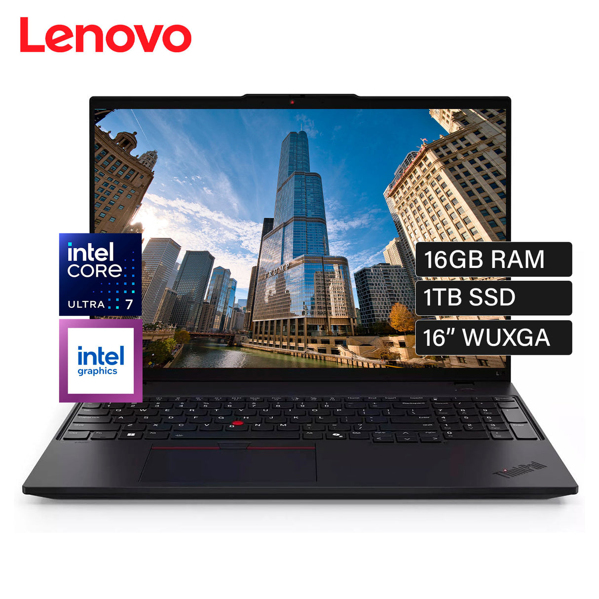 Laptop Lenovo ThinkPad L16 Gen 1 Intel Core Ultra 7 155U Ram 16GB Disco 1TB SSD 16" WUXGA Windows 11 Pro (21L40016LM)