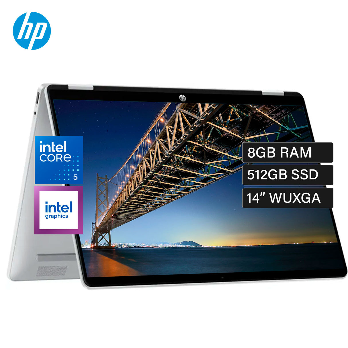 Laptop HP OmniBook 5 Flip 14-FP0013DX Intel Core 5 120U Ram 8GB Disco 512GB SSD 14" WUXGA Windows 11 B5UJ3UA#ABA