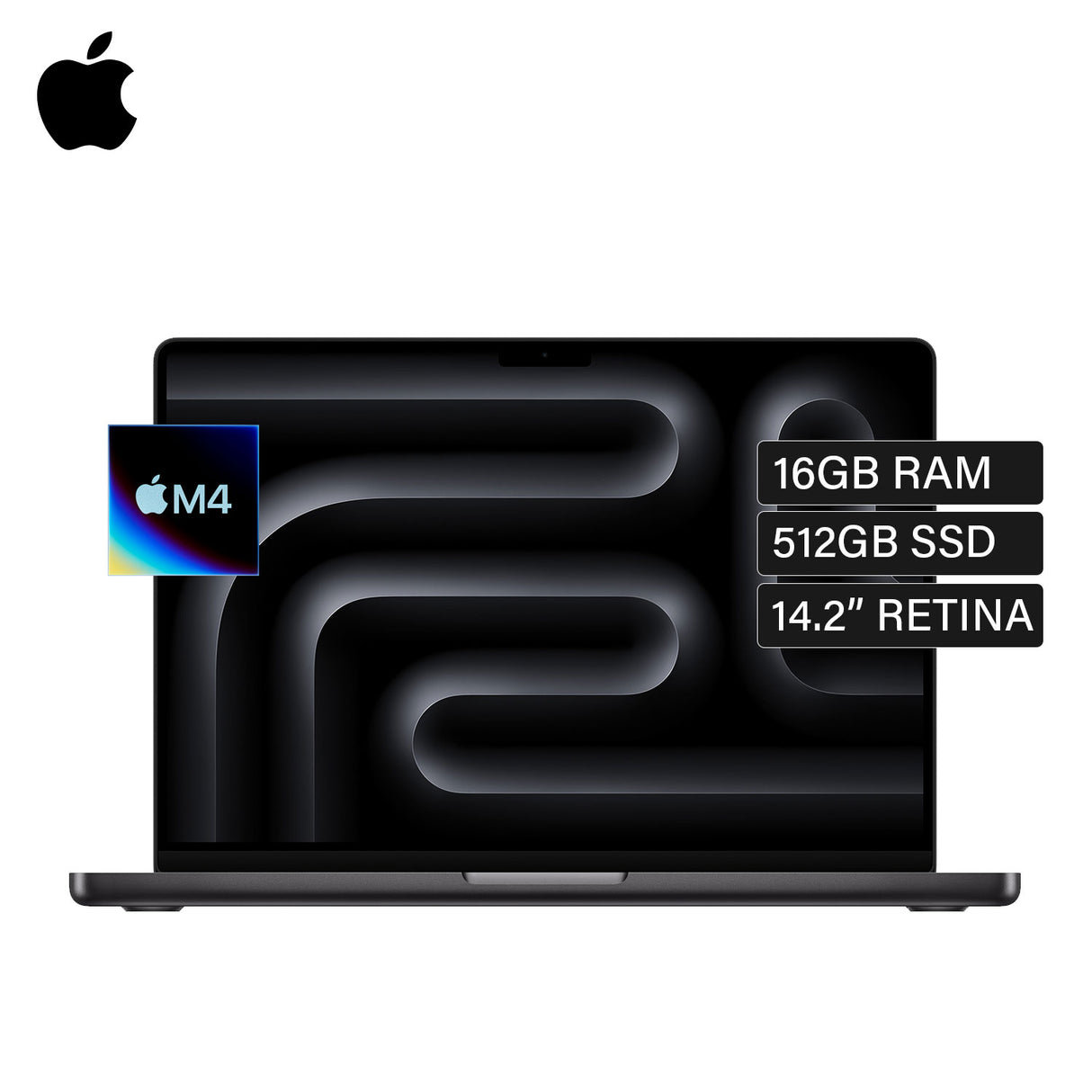 MacBook Pro 14 Chip M4 Ram 16GB Disco 512GB SSD 14.2" Retina Space Black Teclado Español (MW2U3E/A)
