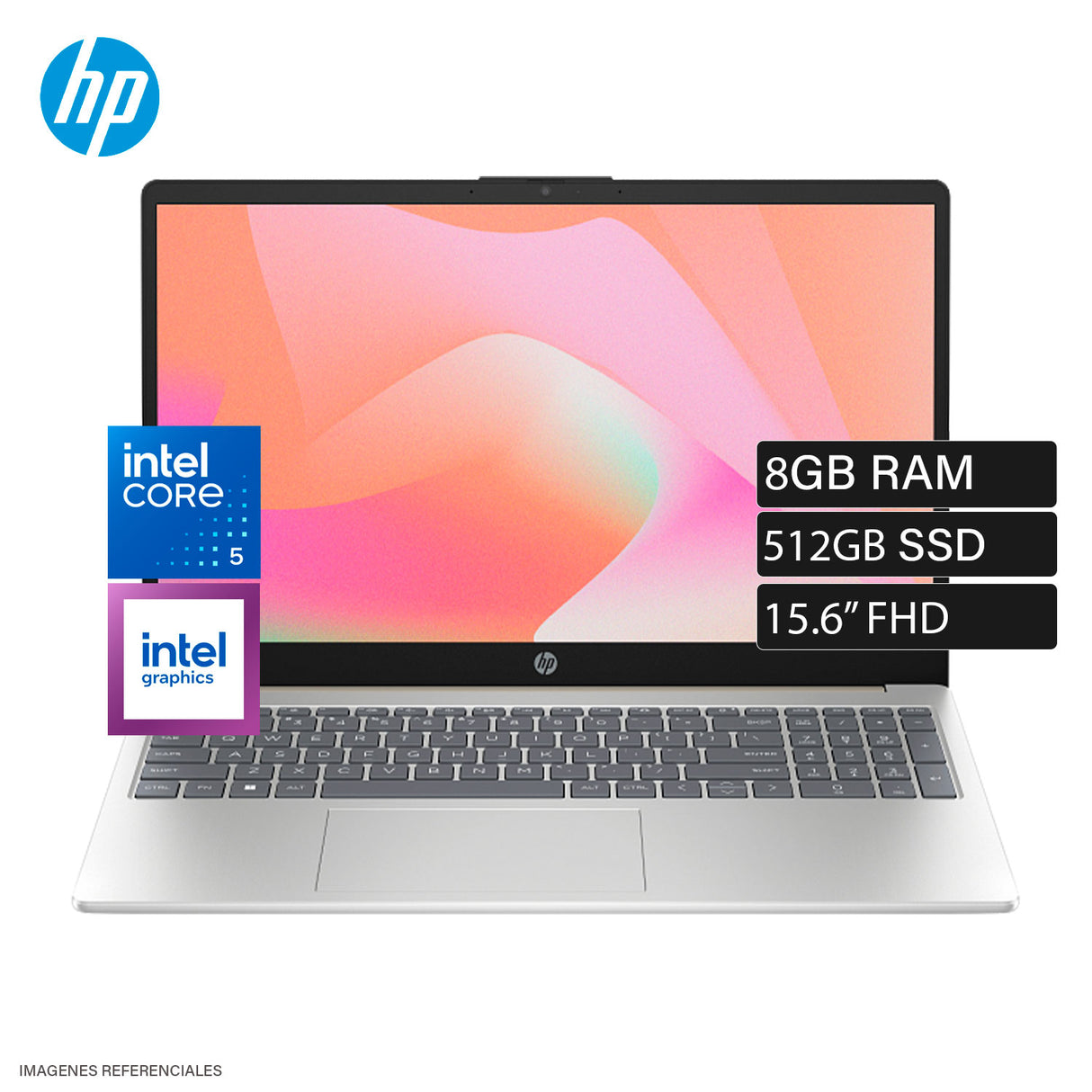 Laptop Hp 15-FD0152LA Intel Core 5 120u Ram 8gb Disco 512gb Ssd 15.6" FHD FreeDos (B9TS2LA#ABM)