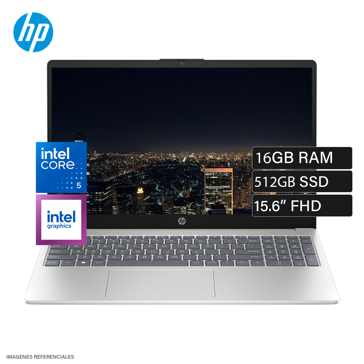 Laptop HP 15-FD0260LA Intel Core 5 120u Ram 16gb Disco 512gb Ssd 15.6" Freedos (B9TX9LA#ABM)