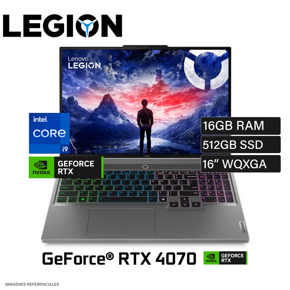 Laptop Lenovo Legion 5 16IRX9 Intel Core i9 14900HX Ram 16GB Disco 512GB SSD Nvidia RTX 4070 8GB 16" WQXGA FreeDos (83DG00P5LM)