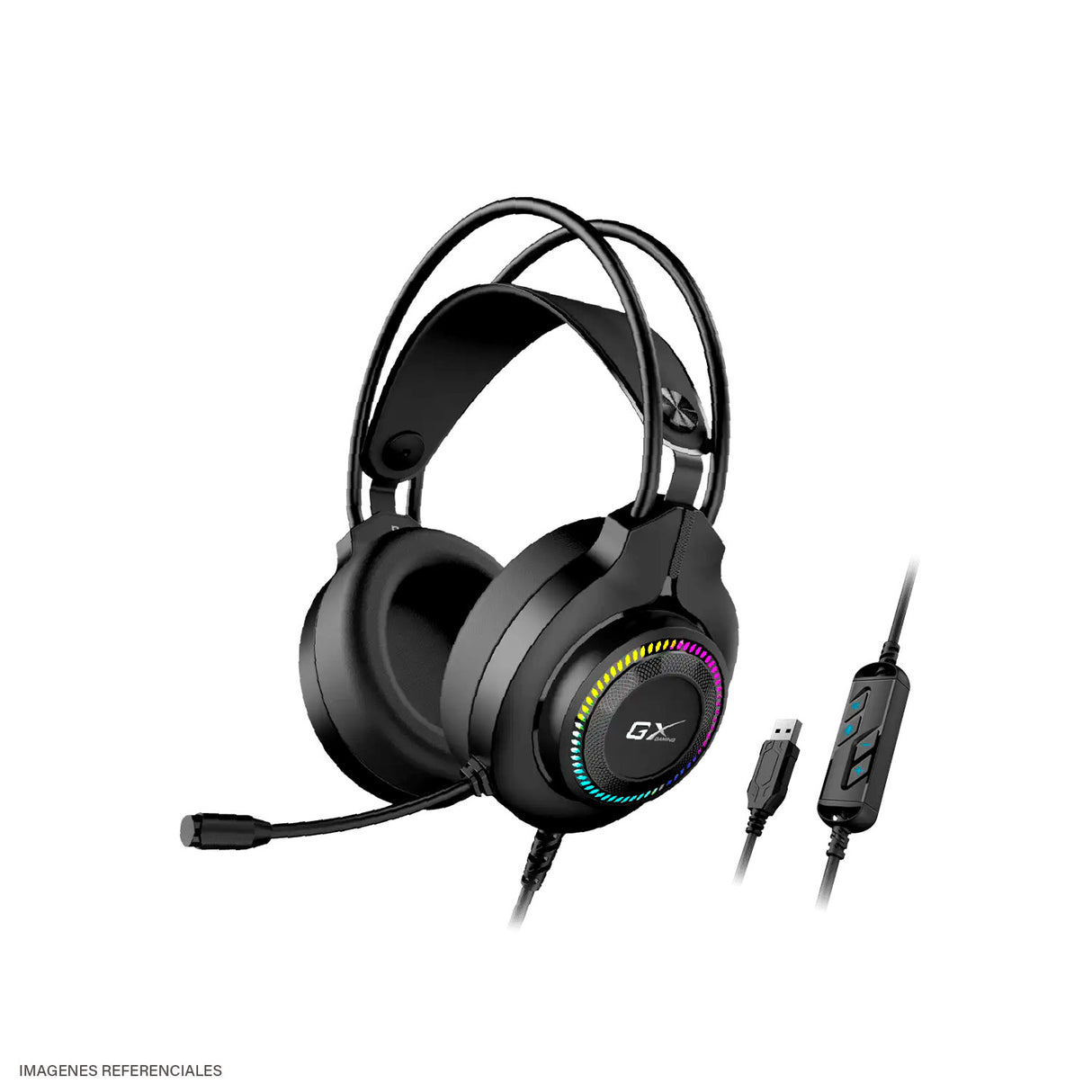 Audífono c/Microf. Genius GX HS-GX580U 50 mm RGB Black