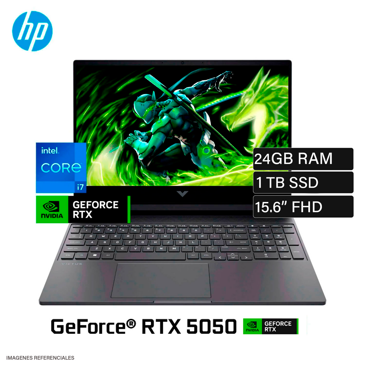 Laptop HP Victus 15-FA2029LA Intel Core i7 13620H Ram 24GB Disco 1TB SSD Video Nvidia RTX 5050 8GB 15.6" FHD Windows 11
