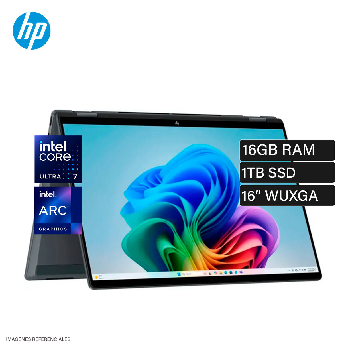 Laptop HP OmniBook X Flip 16-AS0023DX Intel Core Ultra 7 256V, RAM 16GB, Disco 1TB SSD, 16" WUXGA, Windows 11 (B5UH1UA#ABA)