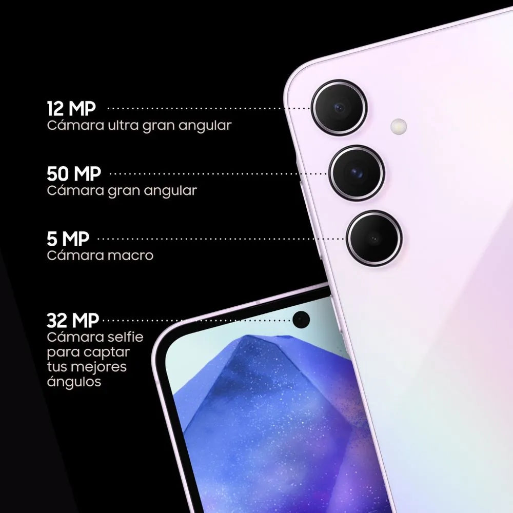 Celular Samsung Galaxy A55 Memoria 8GB Almacenamiento 256GB 6.6" AMOLED 5G