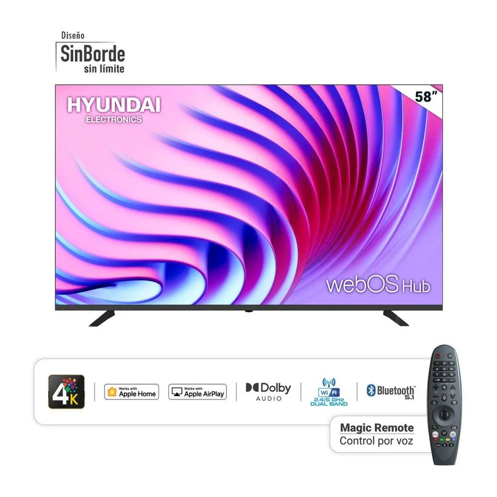 Televisor Smart Tv Hyundai HYLED5806A4KM 58" Ultra HD 4K Android Tv