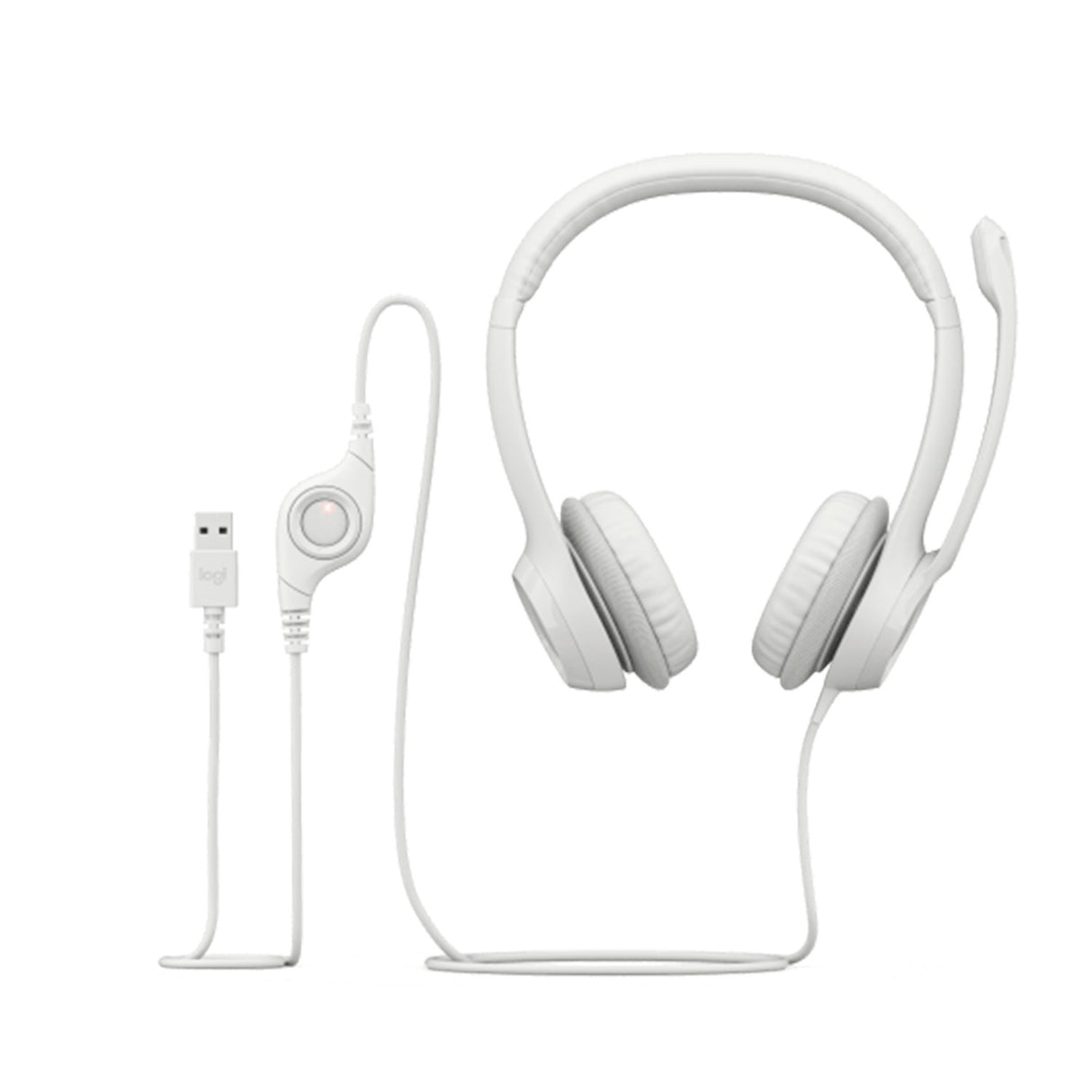Auriculares USB Logitech H390 Noise Cancelling White (981-001285)