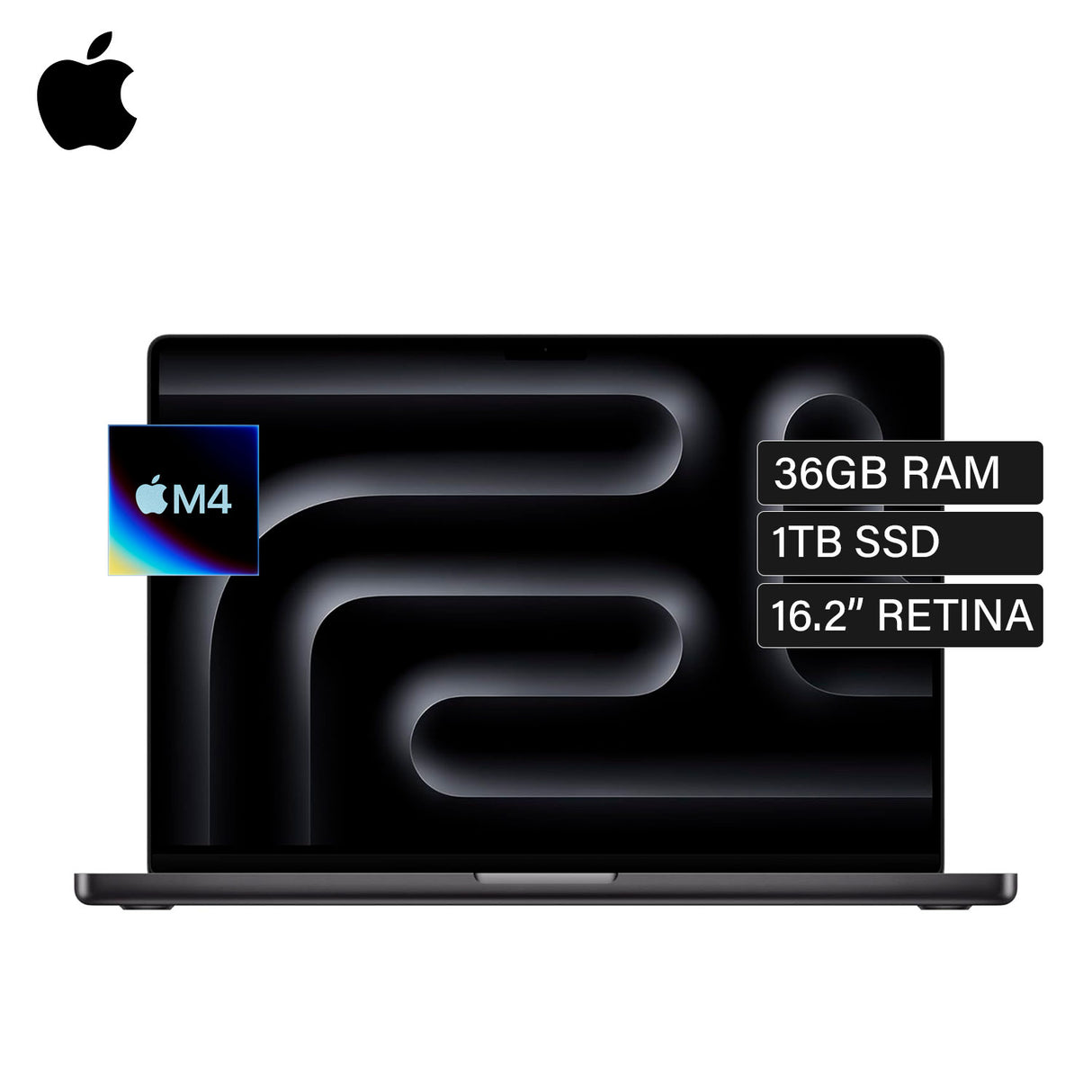 Macbook Pro 16 Chip M4 Max RAM 36GB Disco 1TB SSD 16.2" Retina Negro Espacial (MX303LL/A)
