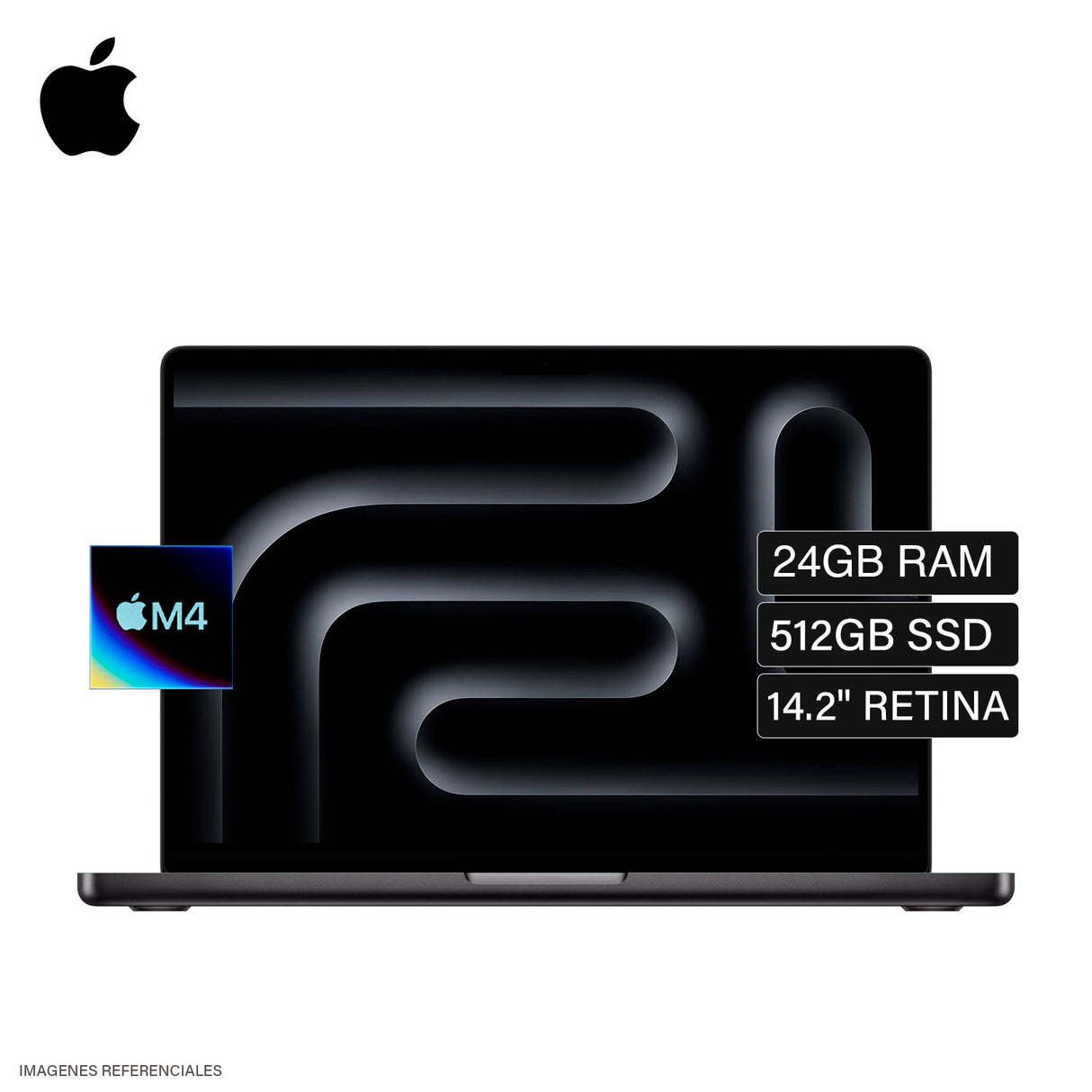 Macbook Pro 14 A3401 Chip M4 Pro RAM 24GB Disco 512GB SSD 14.2" Retina Negro Espacial