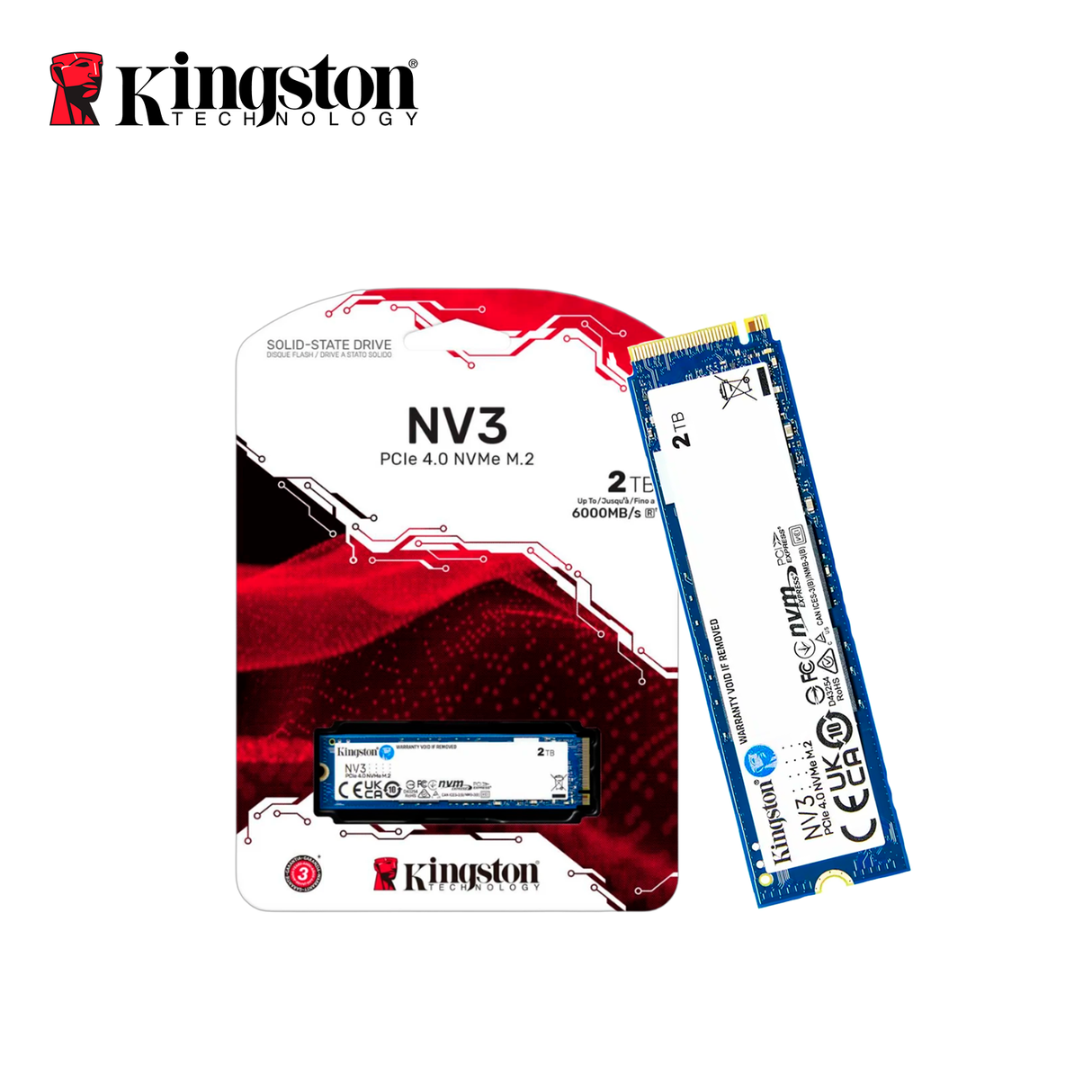 Disco Solido Kingston 2TB NV3 M.2 NVMe PCIe 4.0