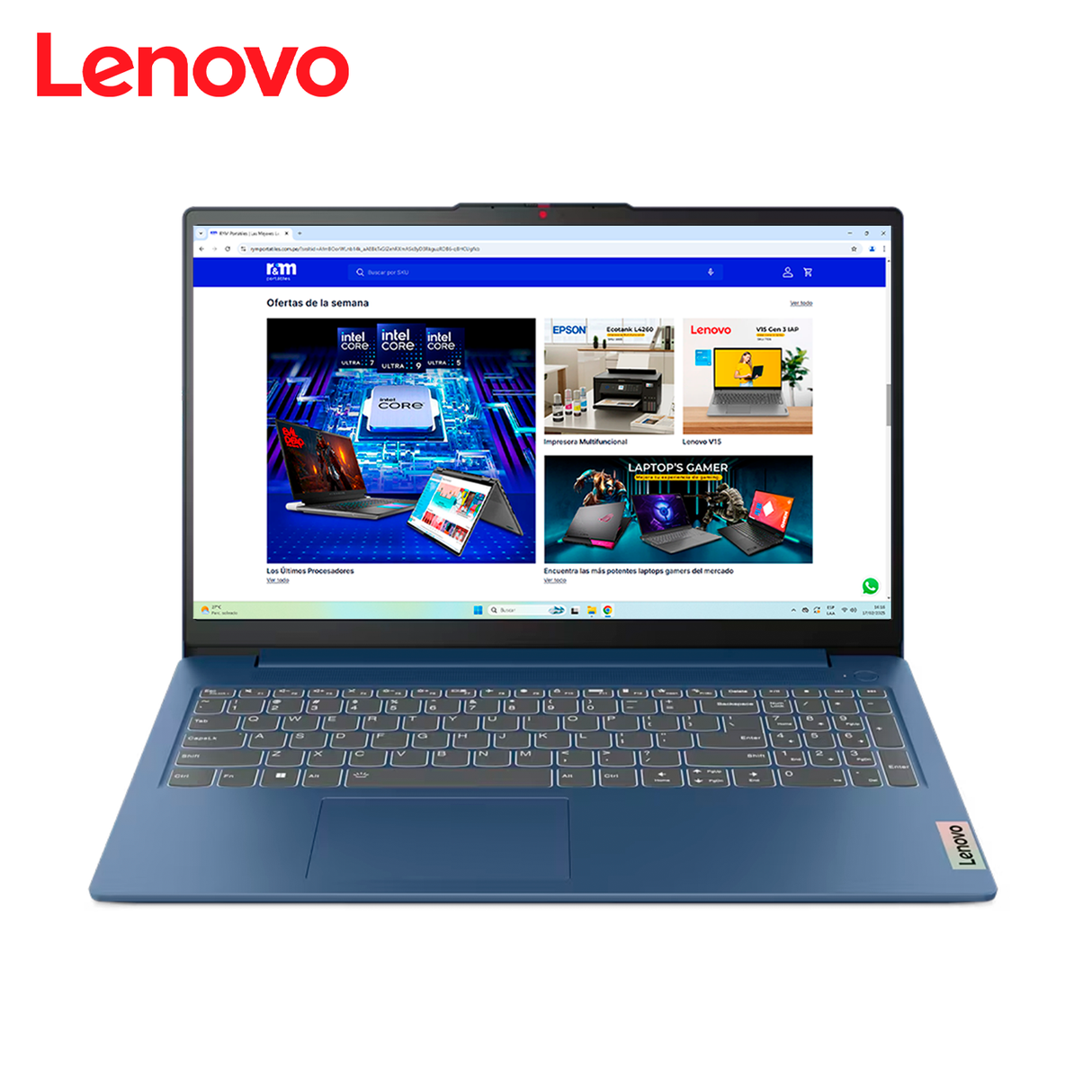 Laptop Lenovo IdeaPad Slim 3 15IAH8 Intel Core i5 12450H Ram 16GB Disco 512GB SSD 15.6" FHD Windows 11 Pro (83ER001DLMRW11)