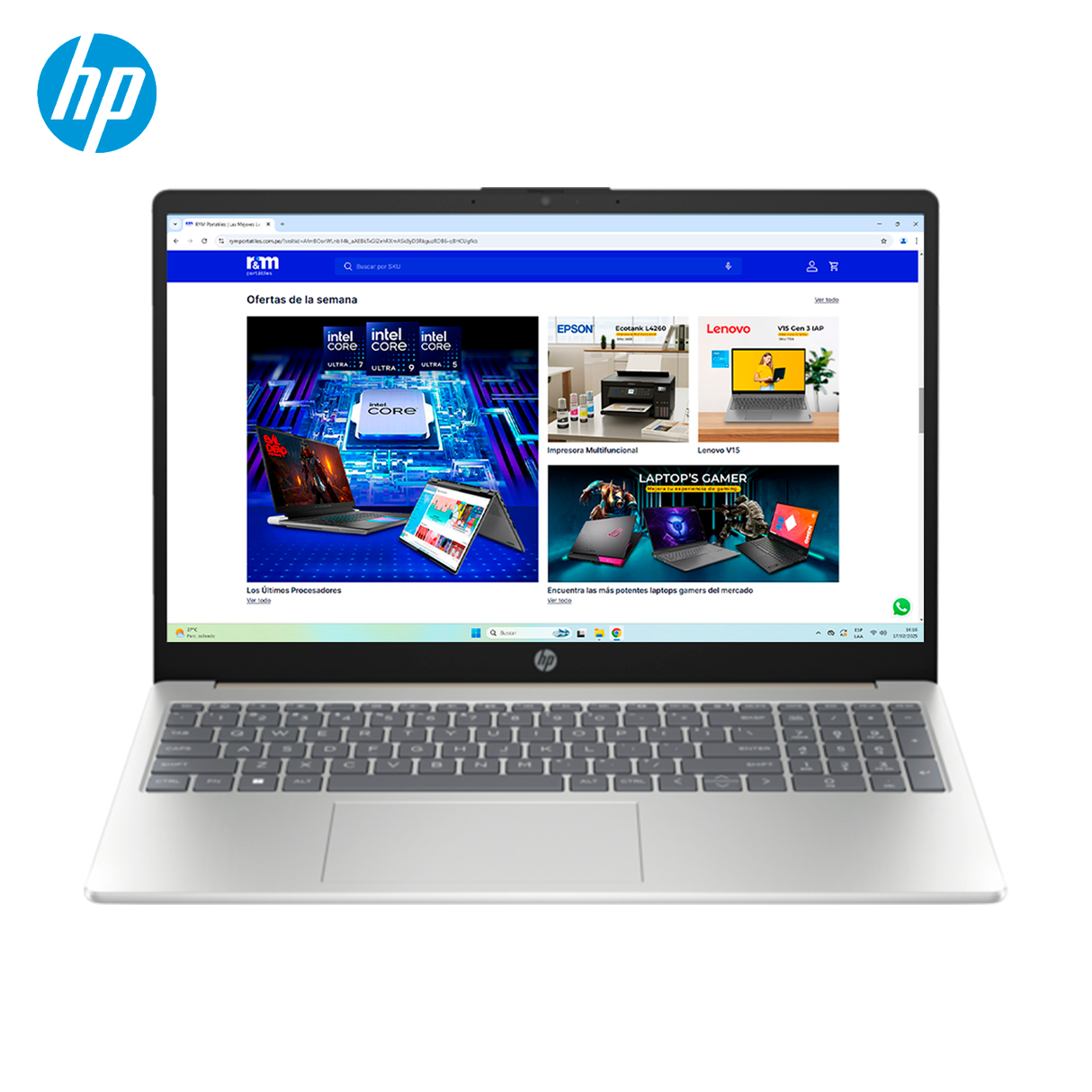 Laptop HP 15-FC0034LA Ryzen 7 7730U RAM 16GB Disco 512GB SSD 15.6" FHD Windows 11 802N1LA#ABM