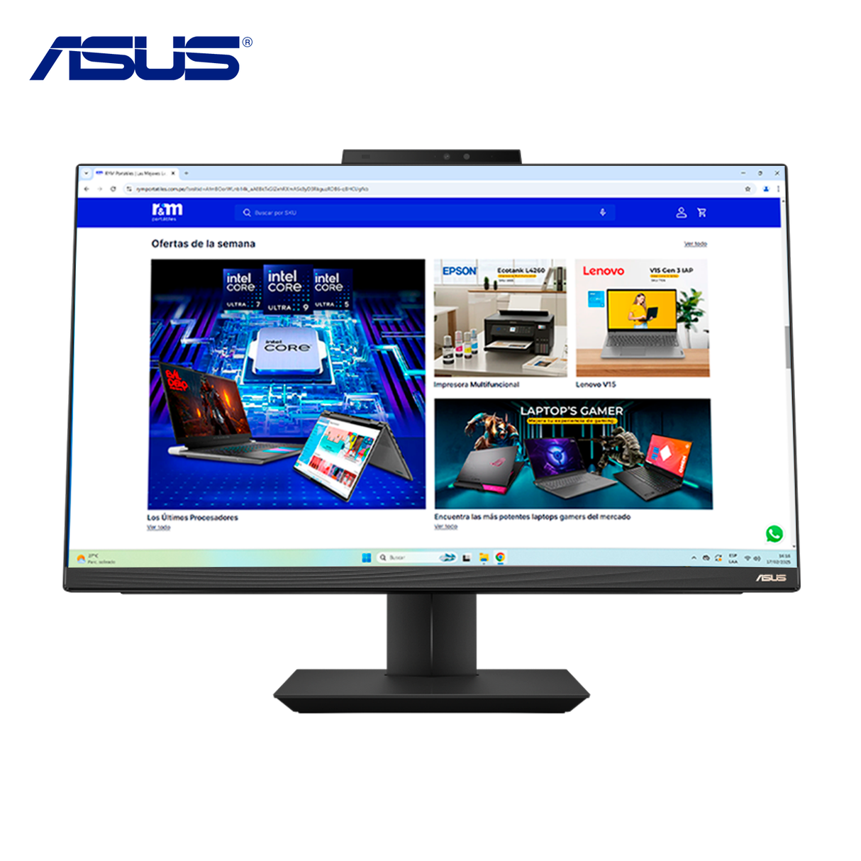 Asus Aio A5702WVARK-BPE0400 Intel Core 7 150U  RAM 16GB DISCO 1TB SSD 27" FHD FreeDos (Sin Sistema Operativo) (90PT03N1-M01Y10)