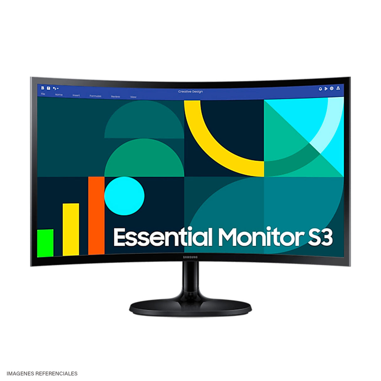 Monitor Samsung 24" FHD (1920x1080) VA curvo, HDMI x1, VGA x1, Auriculares x1 (LS24D360GALXPE )