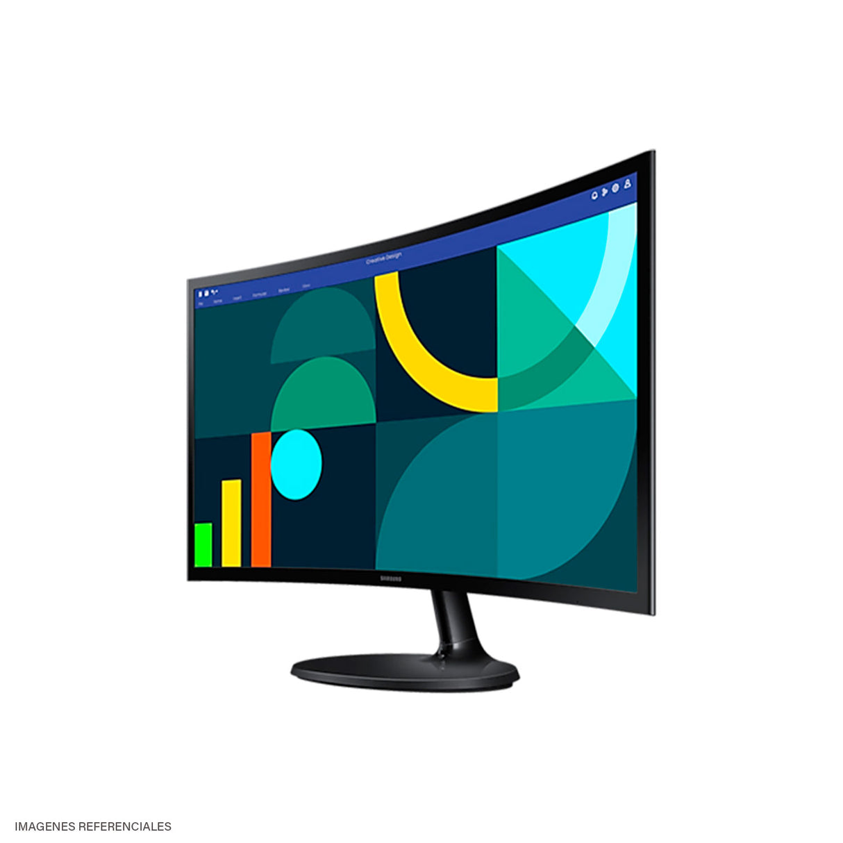 Monitor Samsung 24" FHD (1920x1080) VA curvo, HDMI x1, VGA x1, Auriculares x1 (LS24D360GALXPE )
