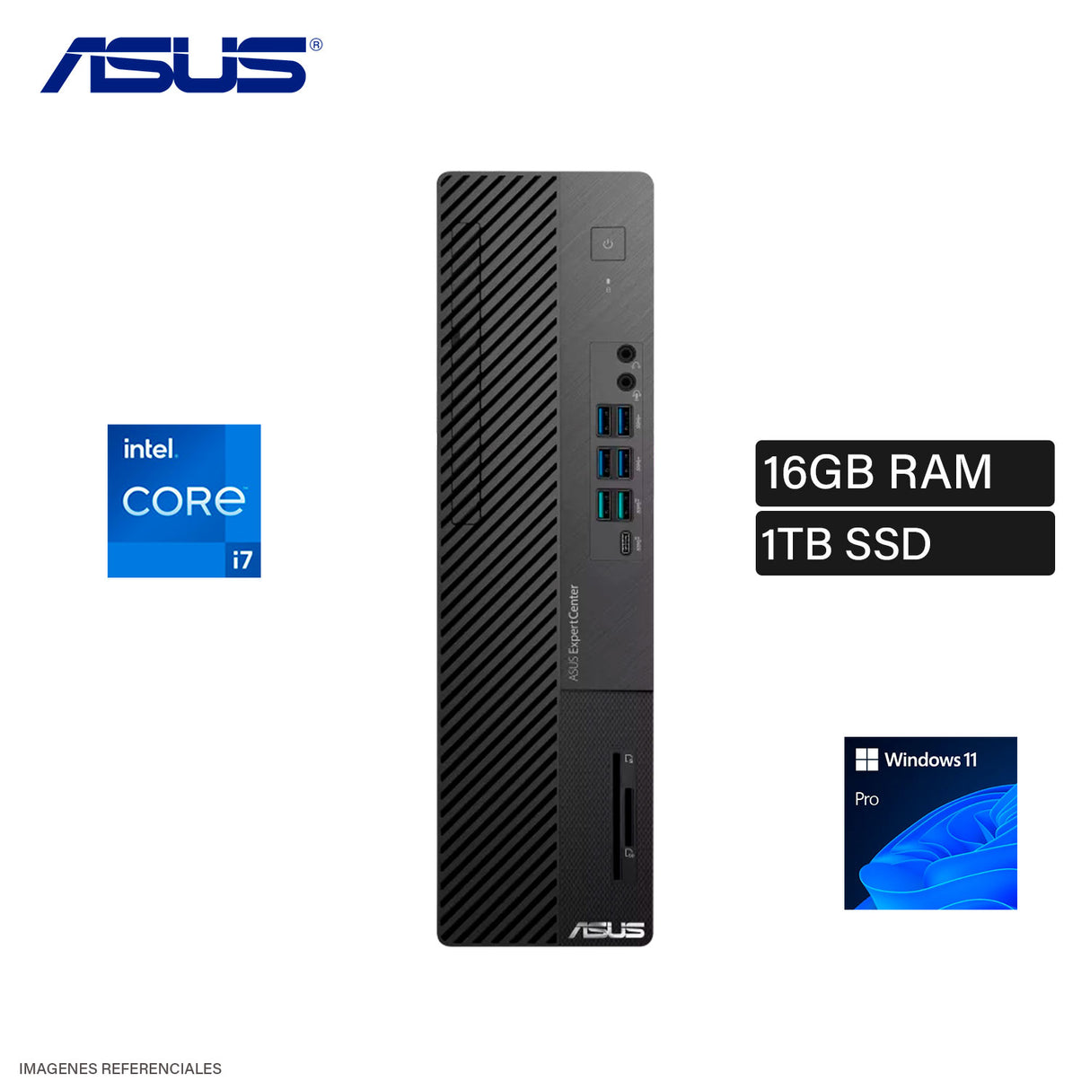 PC Escritorio Intel ASUS ExpertCenter D901SDR Intel Core i7-14700 Ram 16GB Disco 1TB SSD Windows 11 Pro