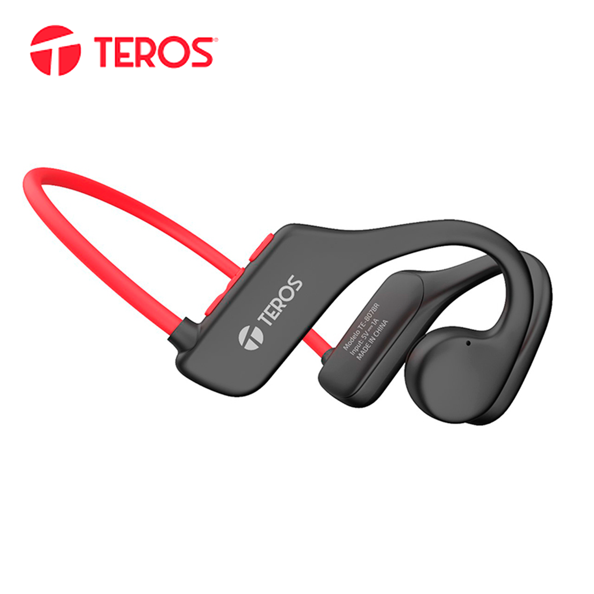 Audífono De Conducción De Aire TE- 8078R Rojo Y Gris