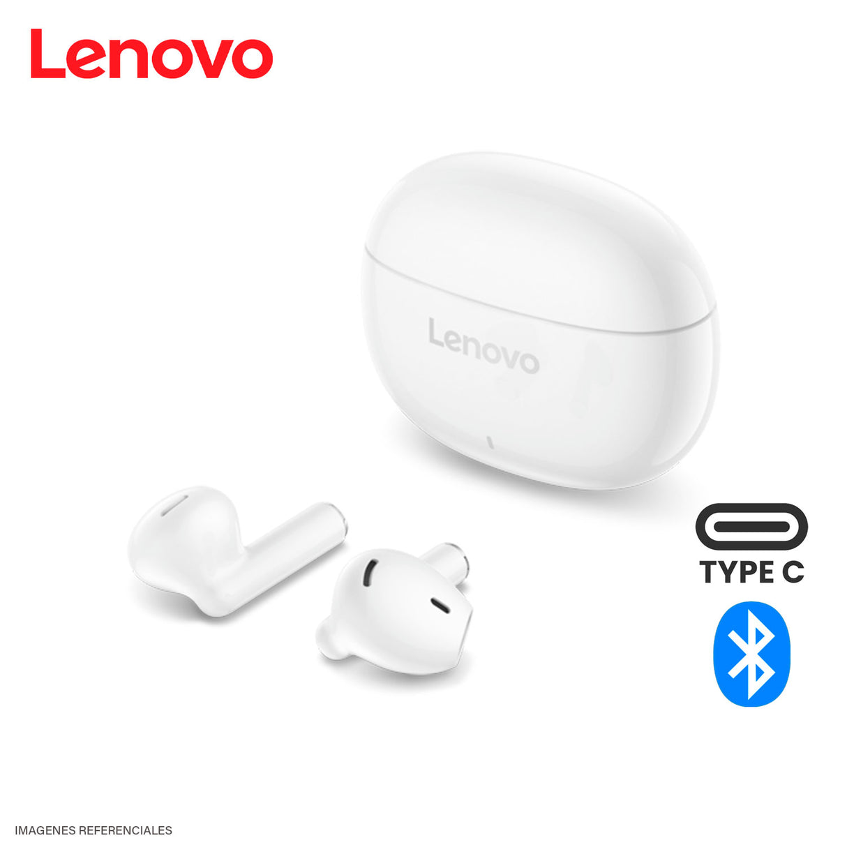 AURICULAR LENOVO E310 TRUE WIRELESS AURICULAR ESTÉREO - BLANCO - BINAURAL - INTRAUDITIVO - 1000CM - BLUETOOTH - 32Ω - 50HZ A 20KHZ