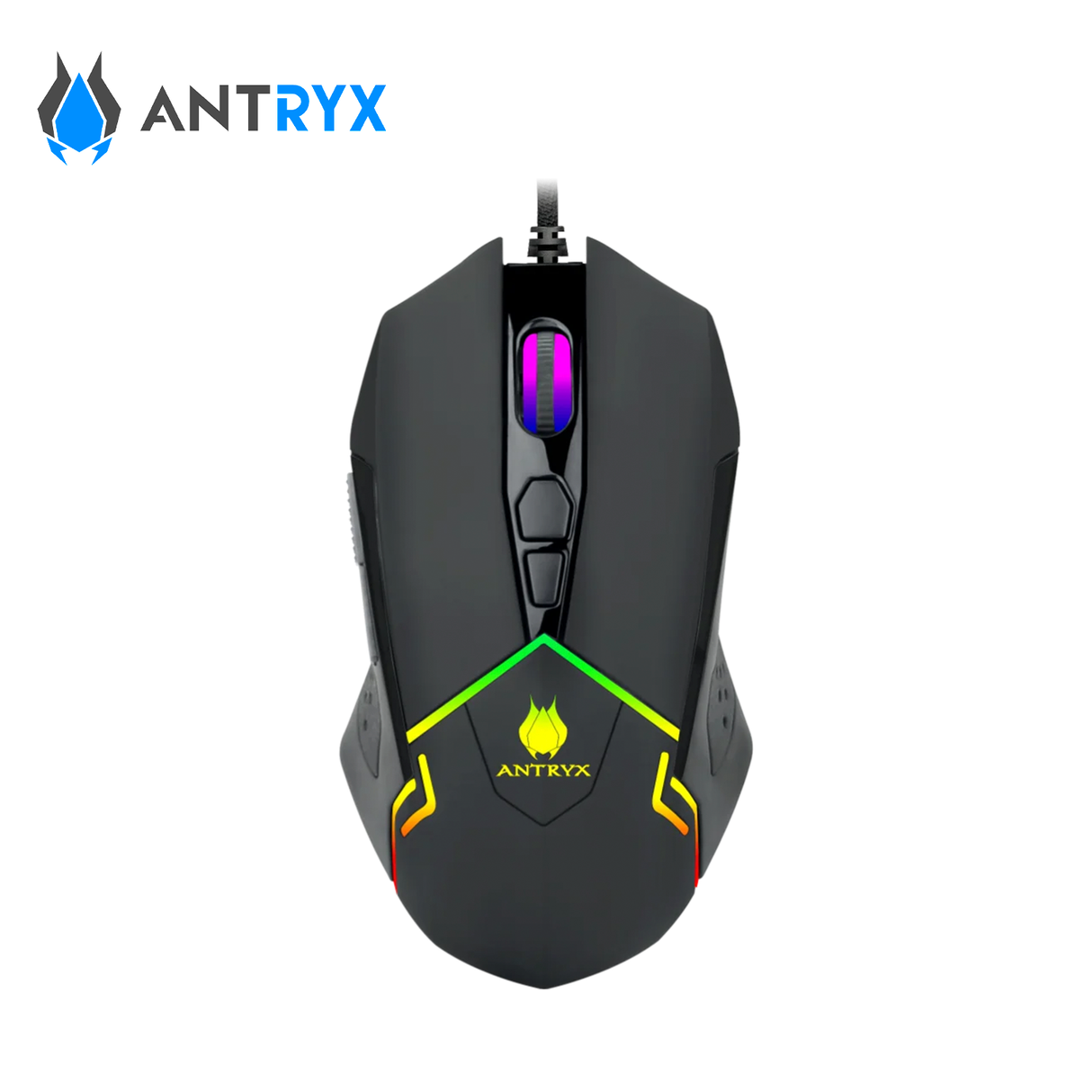 Mouse Gaming Antryx Chrome Storm Askalon DPI 12400 RGB