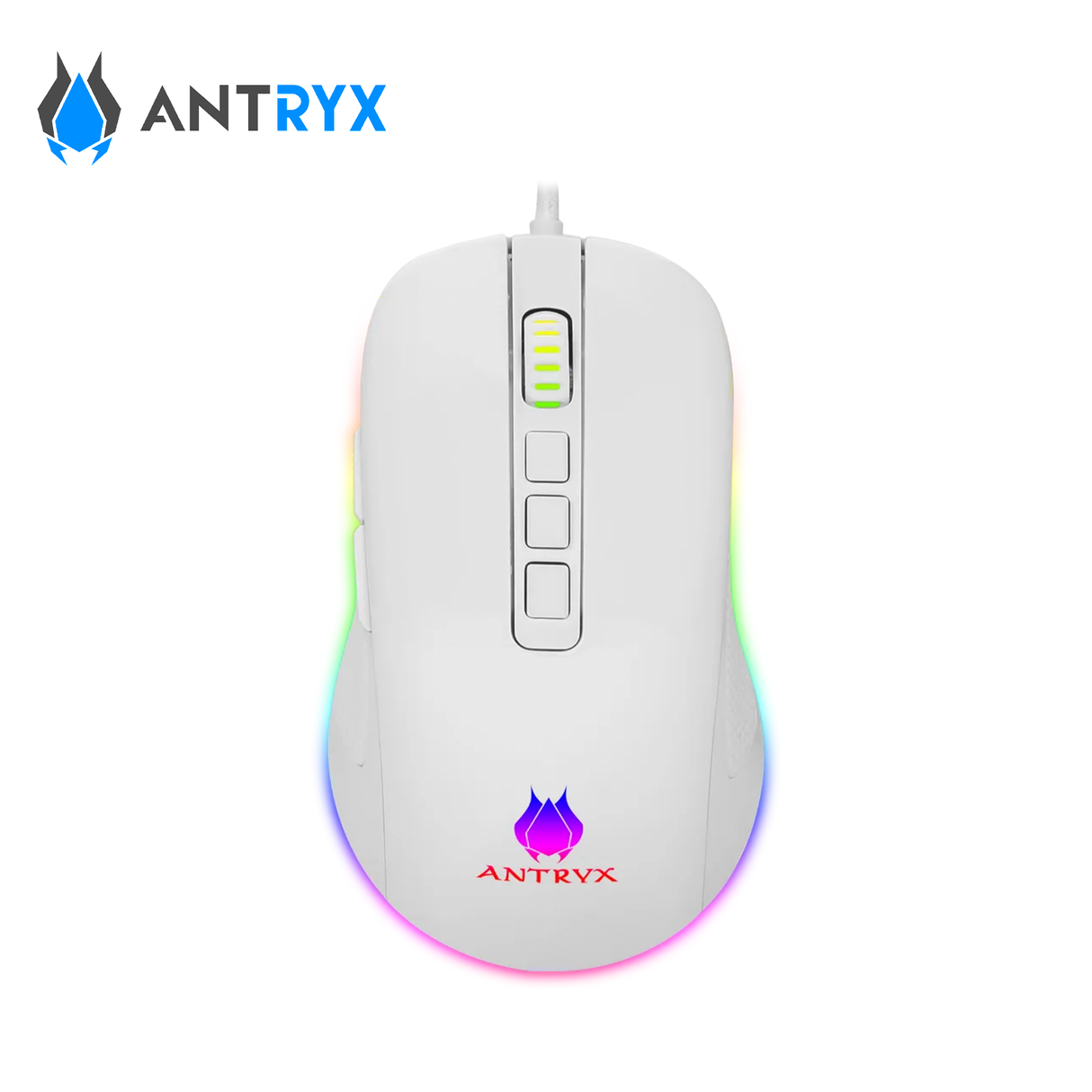 Mouse Gaming Antryx Chrome Storm Kurtana White DPI 12400 RGB