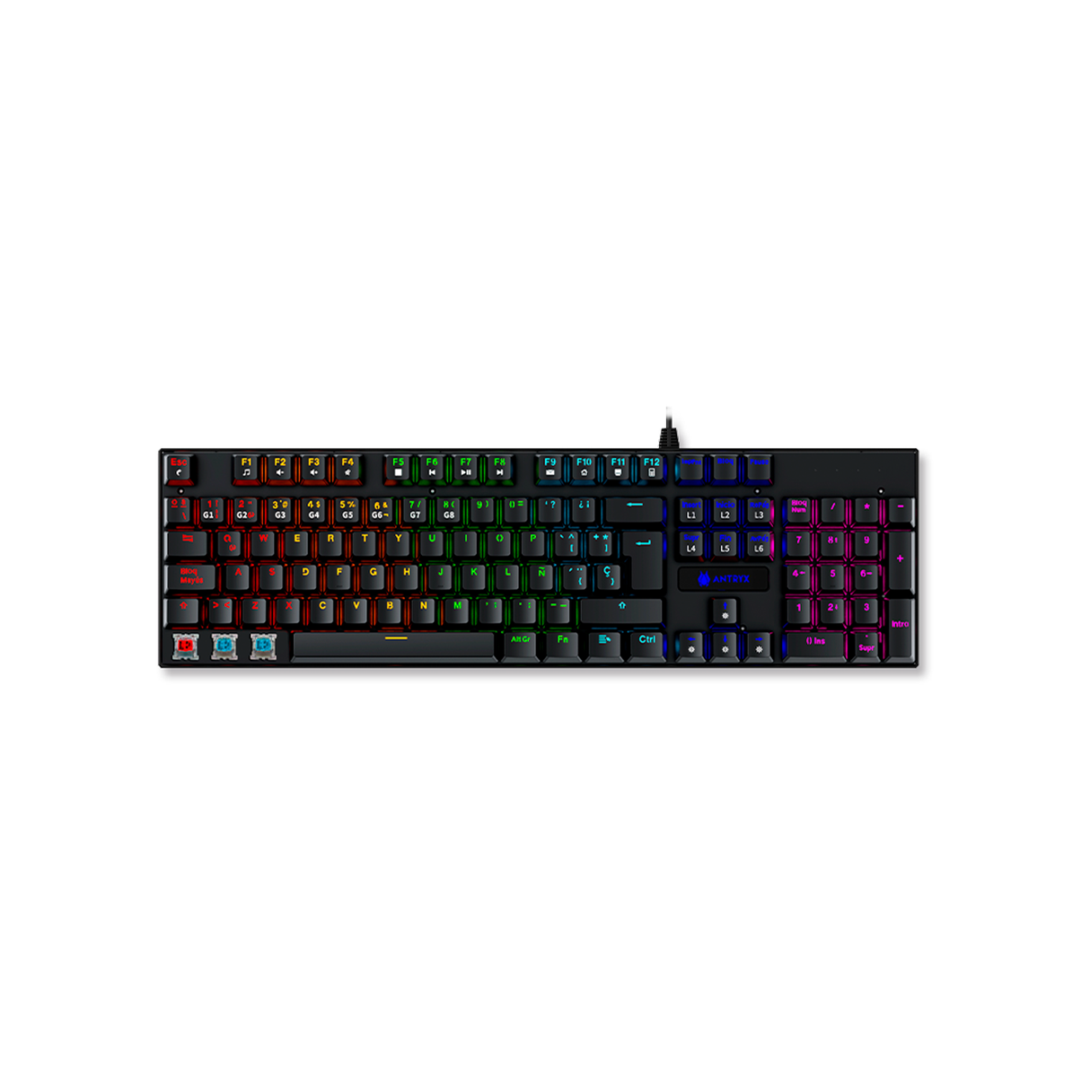 Kit Gaming Teclado Mecanico + Mouse Antryx GC-3100 Black Blue Switch