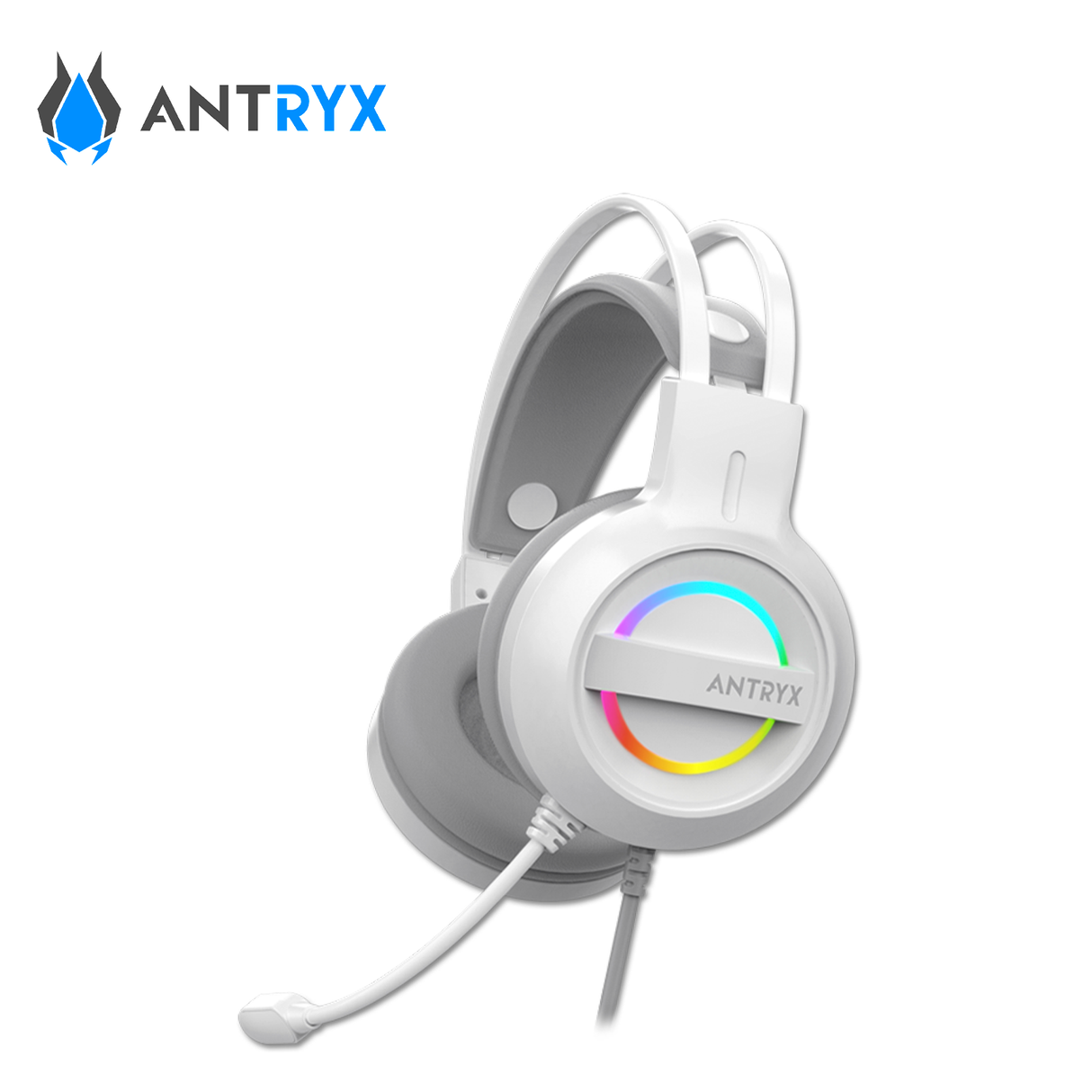Audífonos C/Micrófono Antryx Iris-W Gray 7.1 Virtual USB