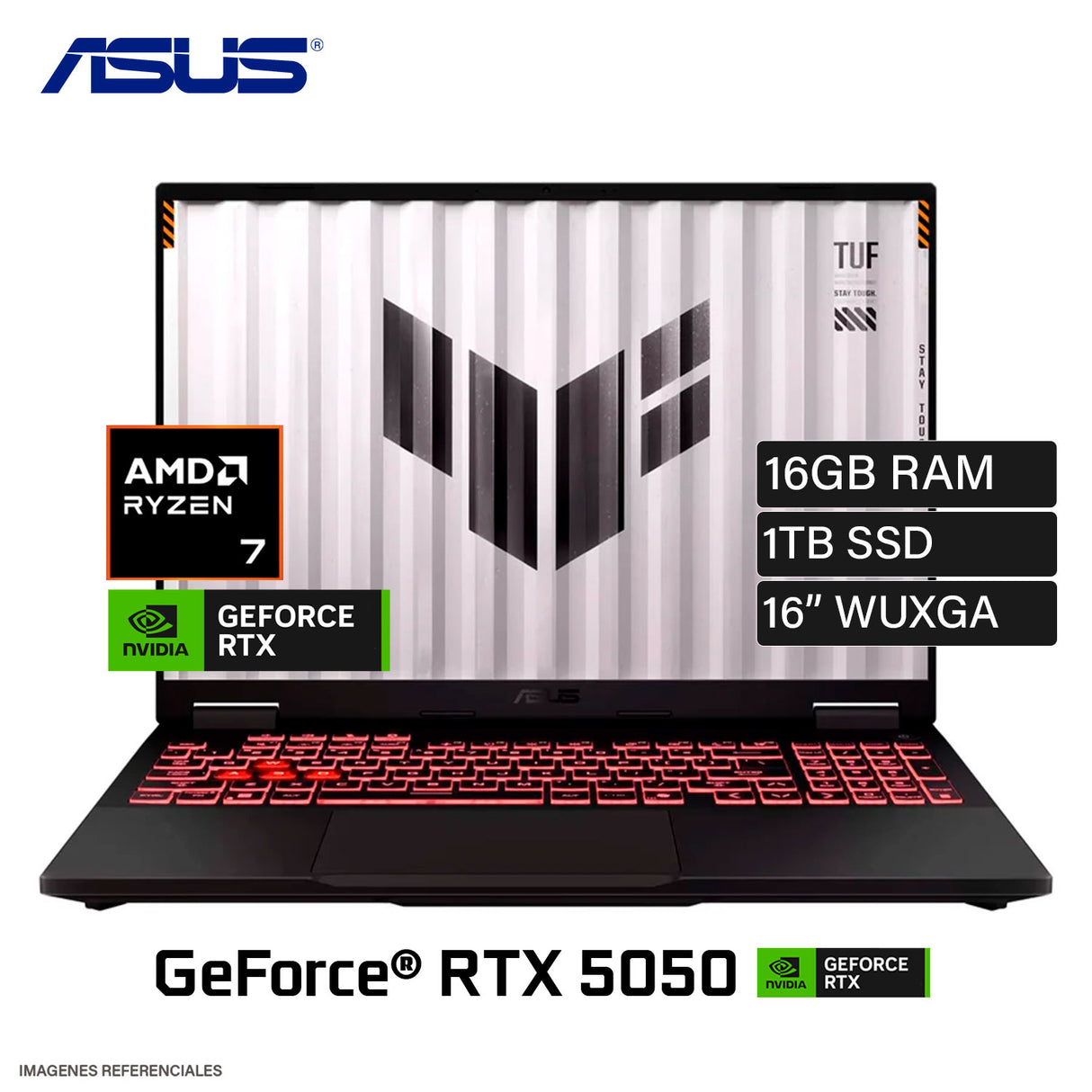 Laptop Asus TUF Gaming A16 FA608UH-RV006W AMD Ryzen 7 260 Ram 16GB Disco 1TB SSD NVIDIA RTX 5050 8GB 16″ WUXGA Windows 11