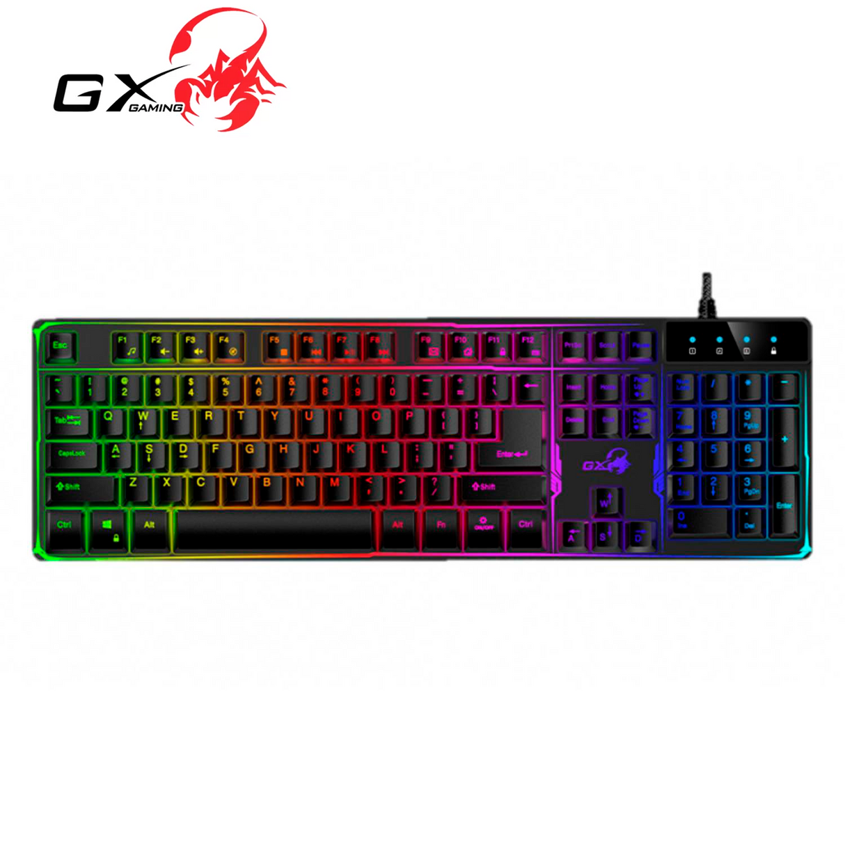 Teclado Genius GX Scorpion K8 Gaming RGB LED USB Black