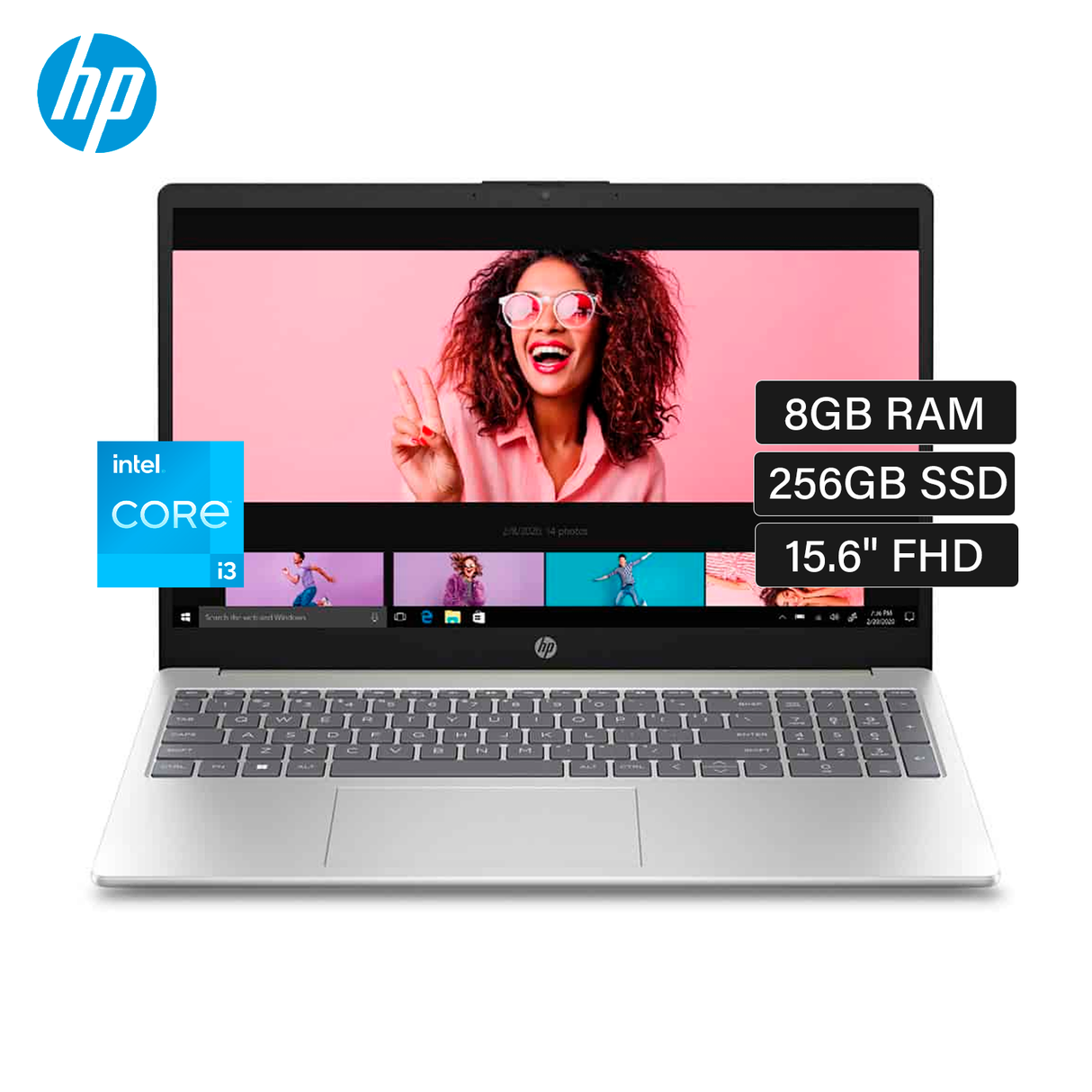 Laptop HP 15-FD0004LA Intel Core i3 N305 Ram 8GB Disco 256GB SSD 15.6" FHD FreeDos (802N6LA#ABM)