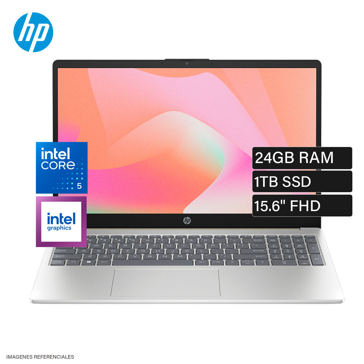 Laptop HP 15 FD0362LA Intel Core 5 120U Ram 24GB Disco 1TB SSD 15.6″ FHD FreeDOS (D31T5LA)