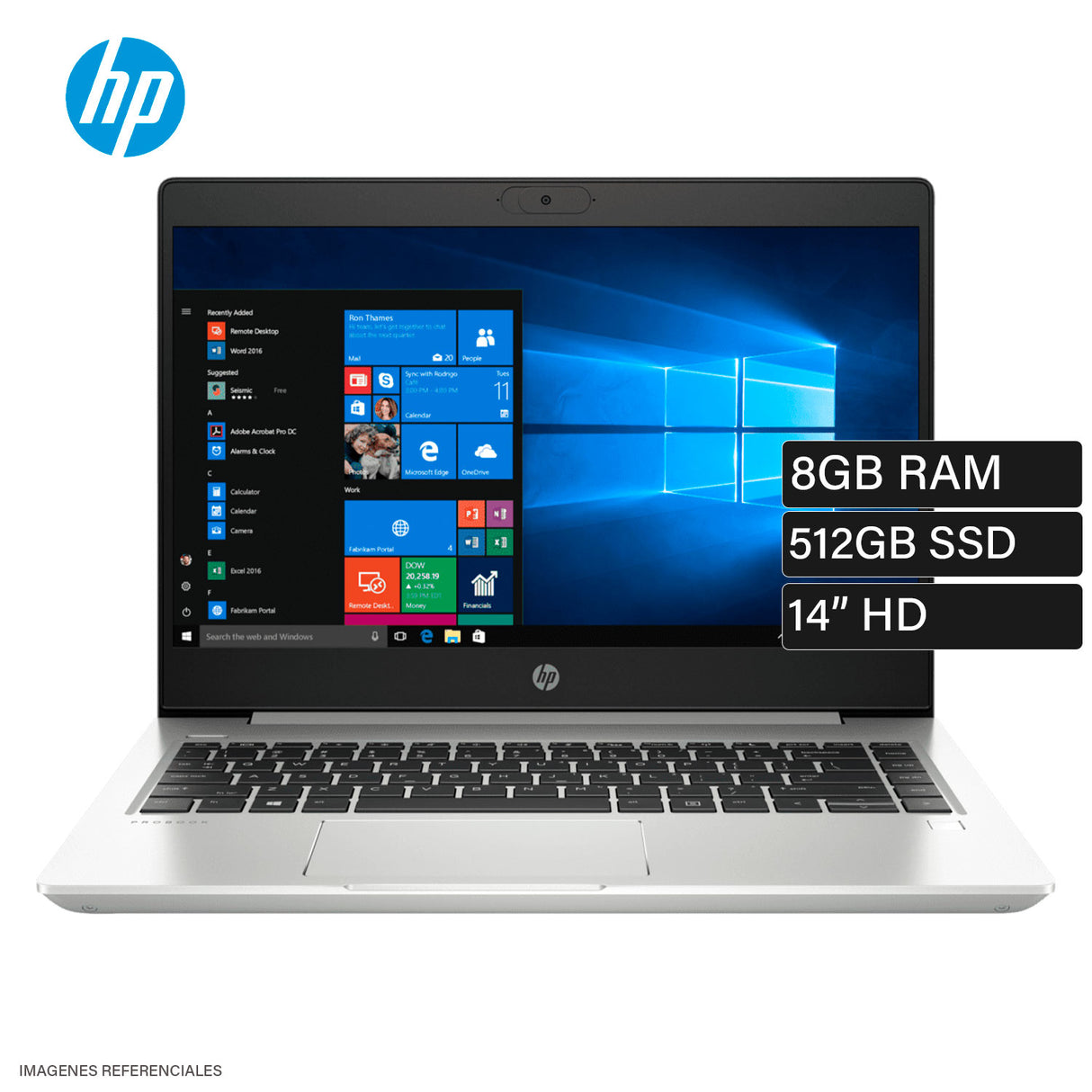 Laptop HP ProBook 440 G7 Intel Core i5-10210U RAM 8GB Disco 512GB SSD 14" HD Windows 10 Pro Open Box