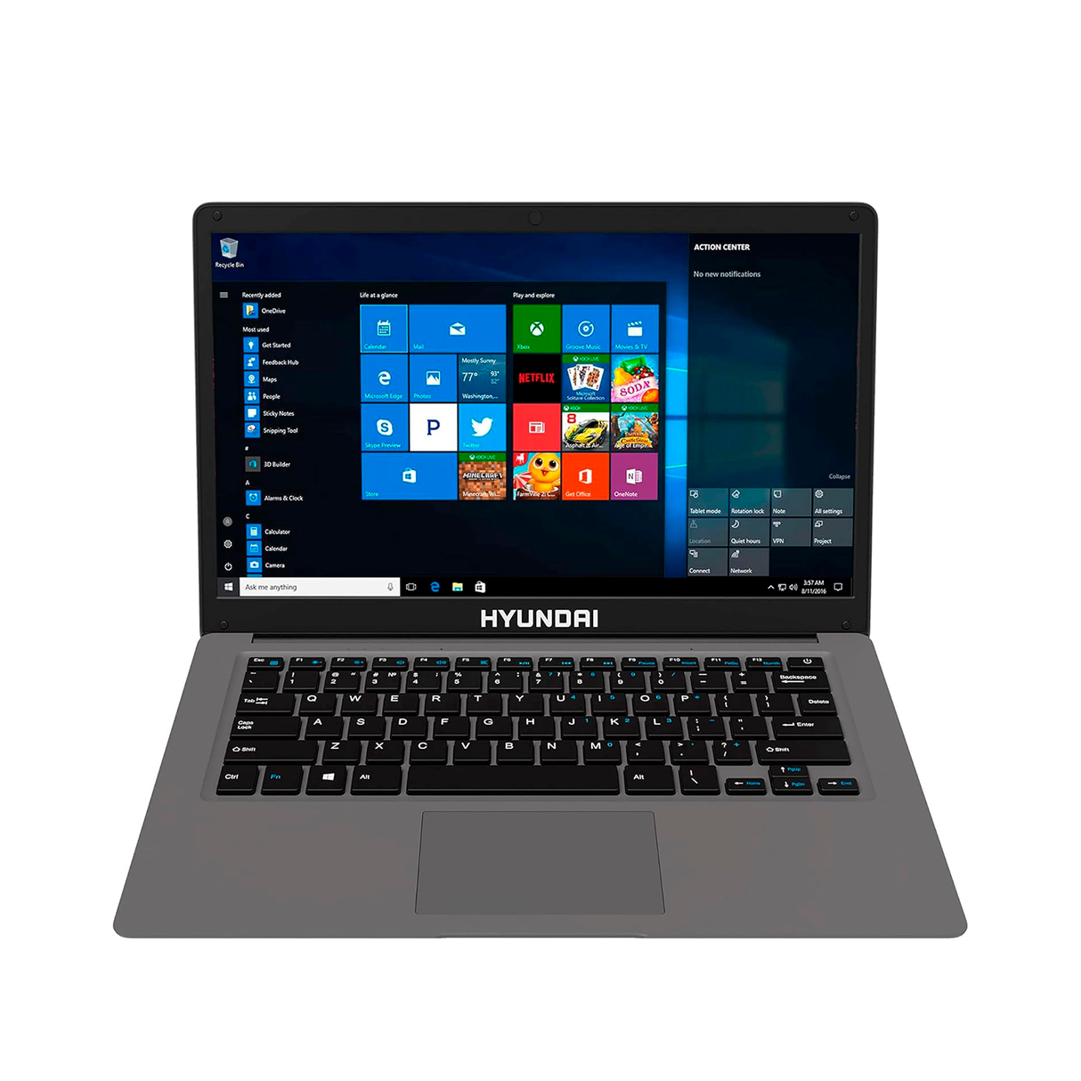 Laptop HYUNDAI Hybook Intel Celeron N4020 RAM 4GB Disco 128GB eMMC 14.1" HD Windows 11 Español