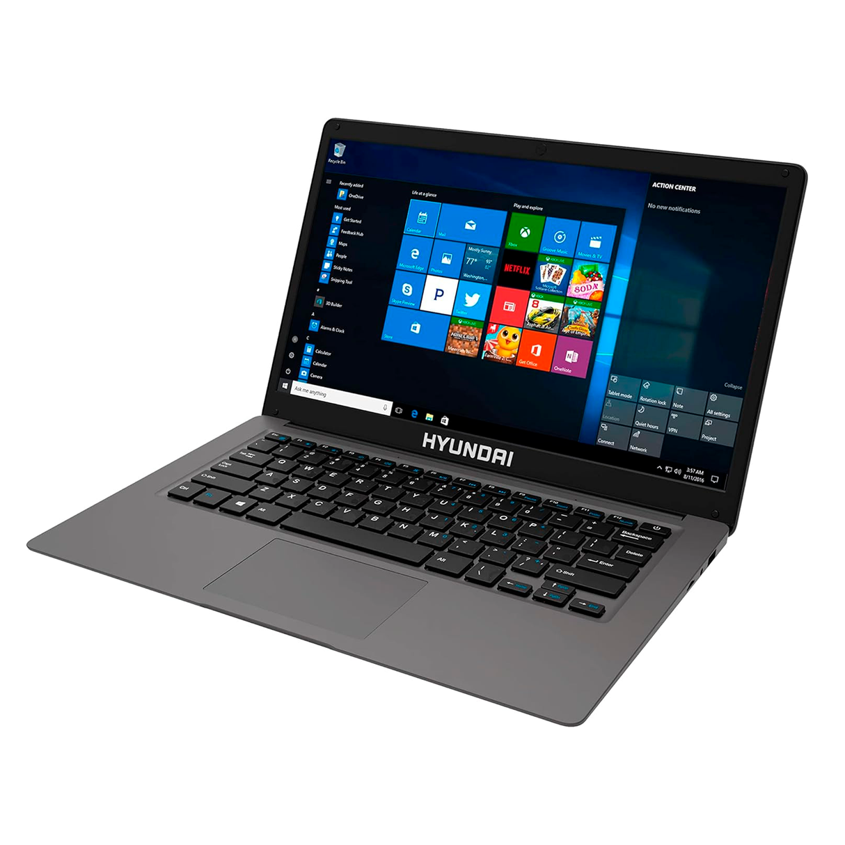 Laptop HYUNDAI Hybook Intel Celeron N4020 RAM 4GB Disco 128GB eMMC 14.1" HD Windows 11 Español