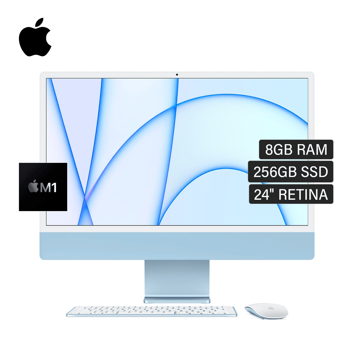 Imac A2438 Chip M1 RAM 8GB Disco 256GB SSD 24″ Retina Año 2021 Azul Ingles OPEN BOX