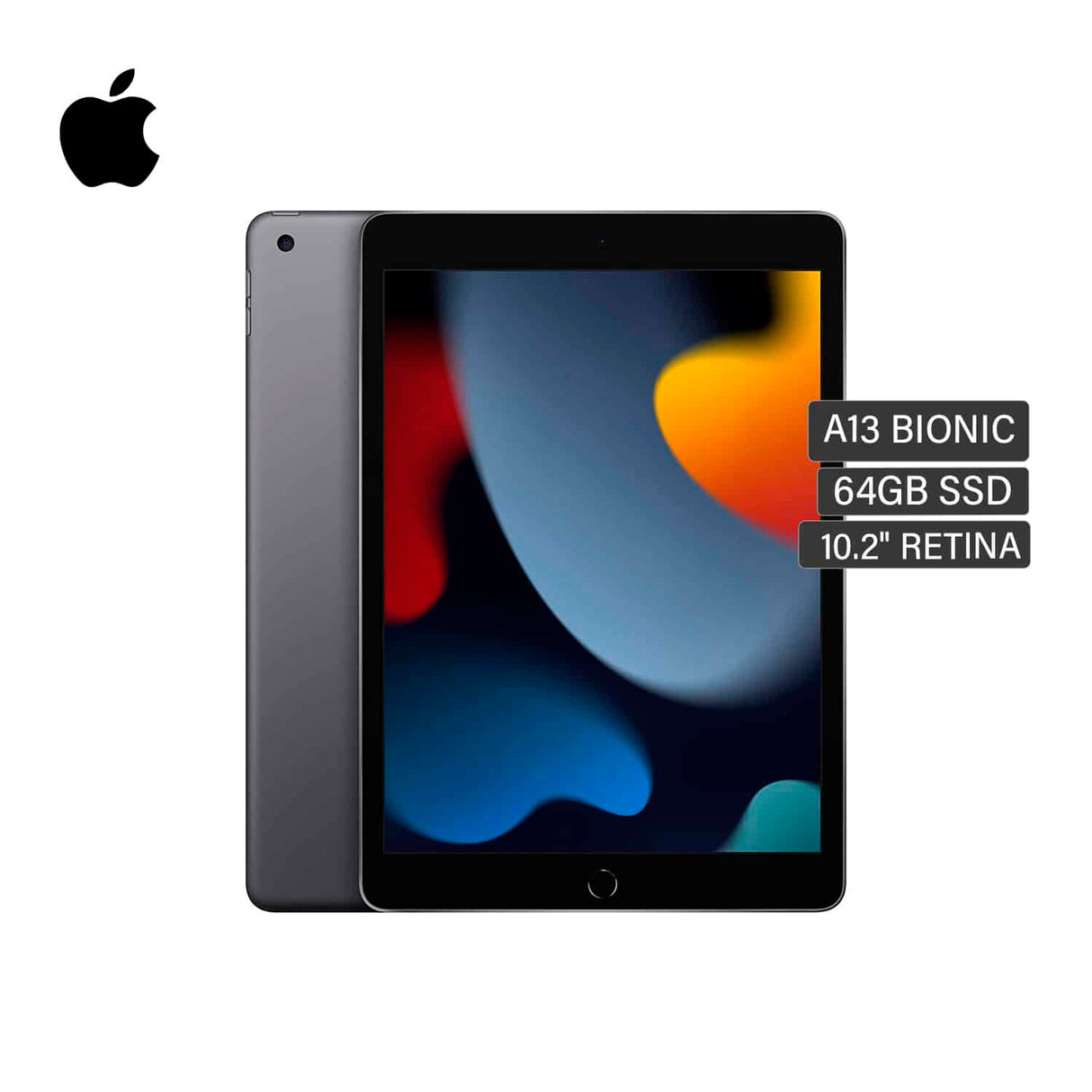 iPad A2602 (9na Generación) Almacenamiento 64GB 10.2" Retina Año 2021 Gris Espacial (MK2K3LL/A)