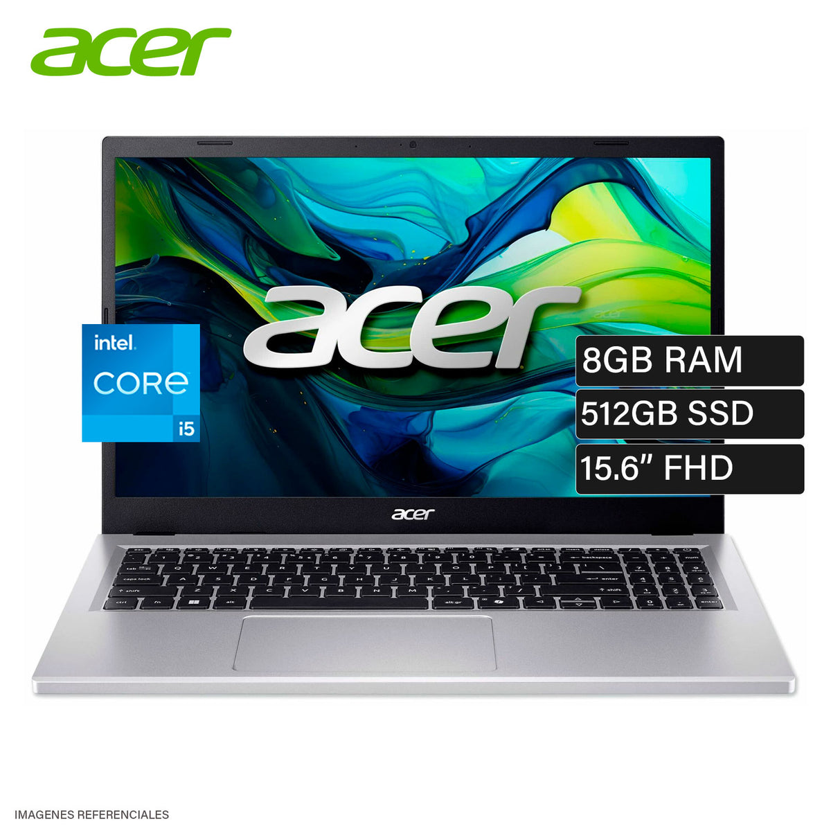 LAPTOP ACER ASPIRE GO 15 AG15-71P-5226 INTEL CORE I5 13420H RAM 8GB DISCO 512GB SSD 15.6" FHD WINDOWS 11 (NX.JKMAL.003)