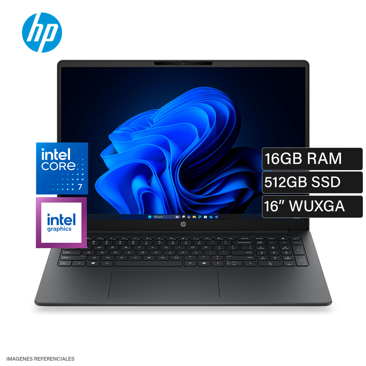 Laptop HP 200 G2i Intel Core 7 150U Ram 16GB Disco 512GB SSD 16" WUXGA FreeDOS (D61M2LT)