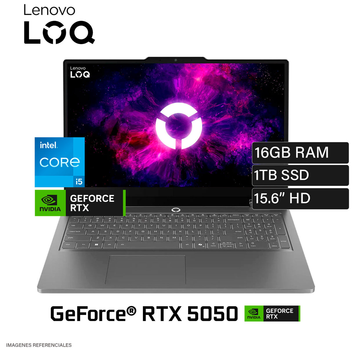 Laptop Lenovo LOQ 15IRX11 Intel Core i5 13450HX Ram 16GB Disco 1TB SSD NVIDIA RTX 5050 8GB 15.6″ FHD Windows 11 Pro