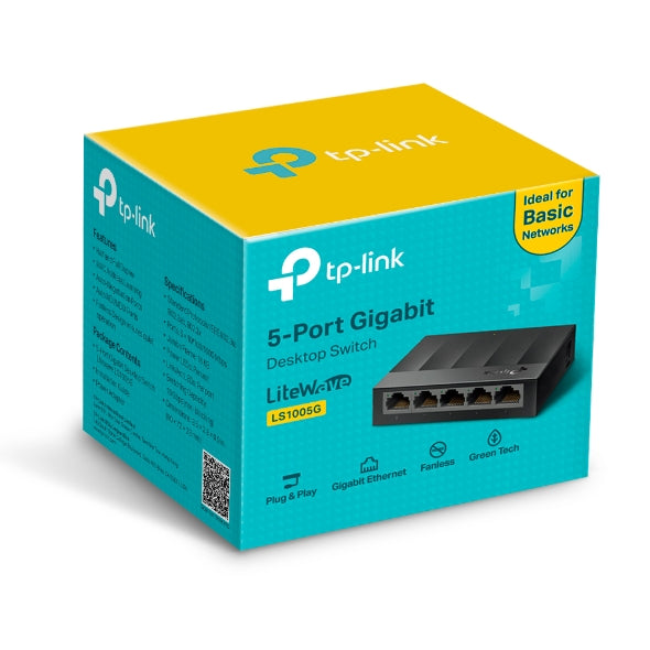Switch Tp-Link LS1005G 5PTS Gigabit Litewave Plastico