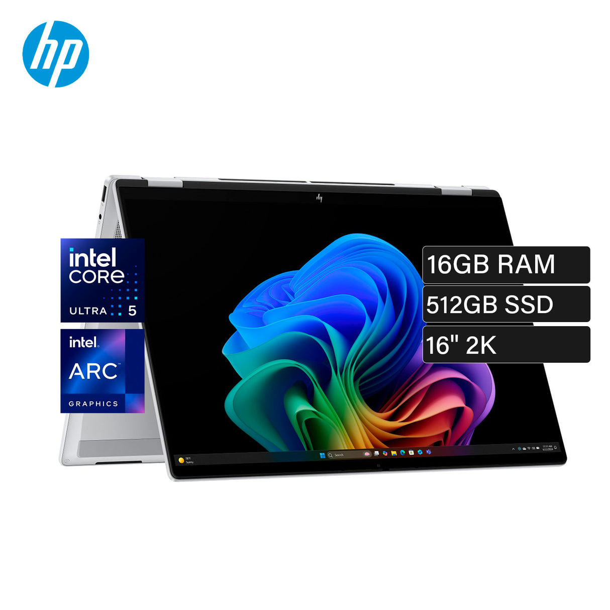 Laptop HP OmniBook 7 Flip 16-AU0005ST Intel Core Ultra 5 226V Ram 16GB Disco 512GB SSD 16" 2K Táctil Windows 11 (B5RK8UA#ABA)