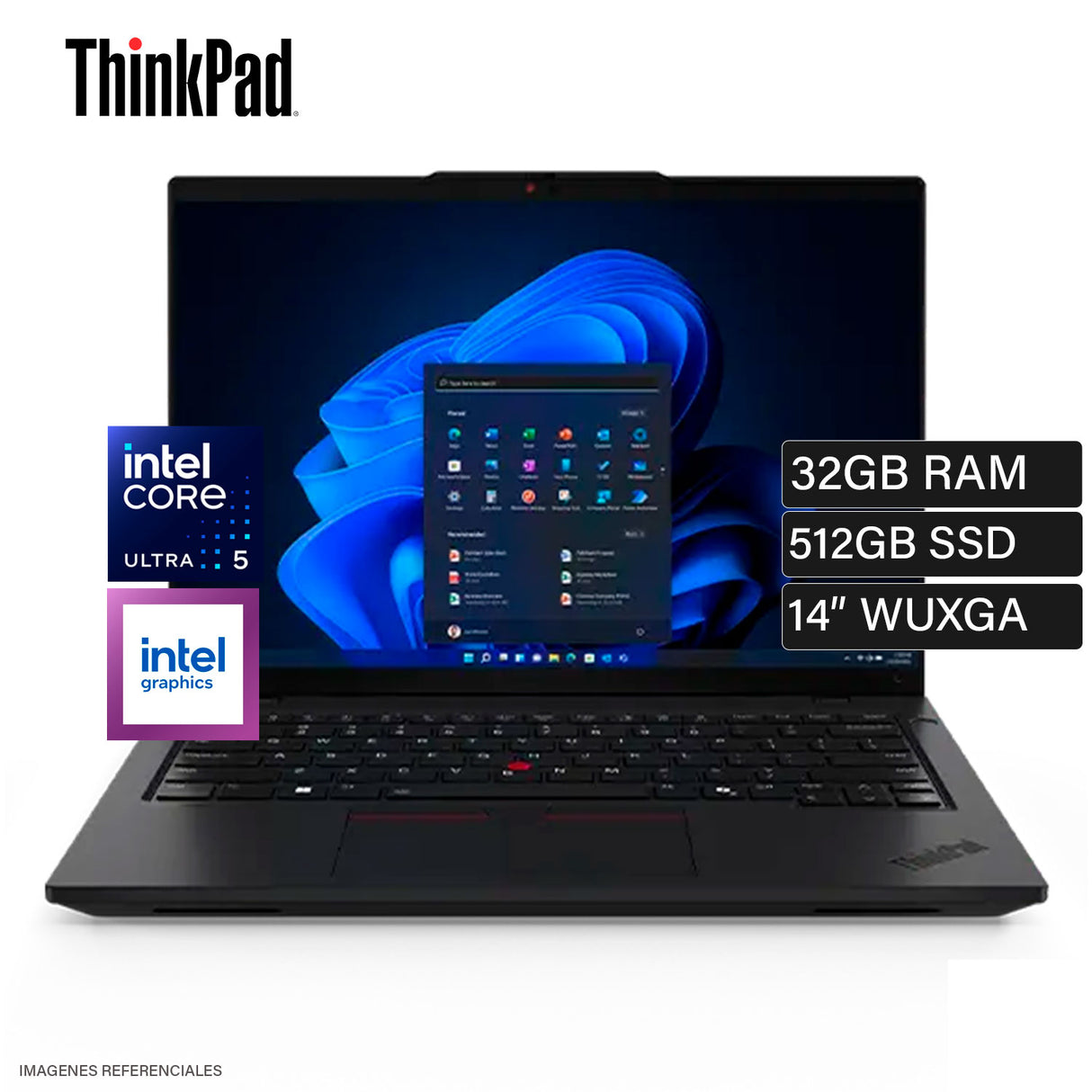 Laptop Lenovo ThinkPad L14 Intel Core Ultra 5 125U Ram 32GB Disco 512GB SSD Intel Graphics 14″ WUXGA Windows 11 Pro Open Box