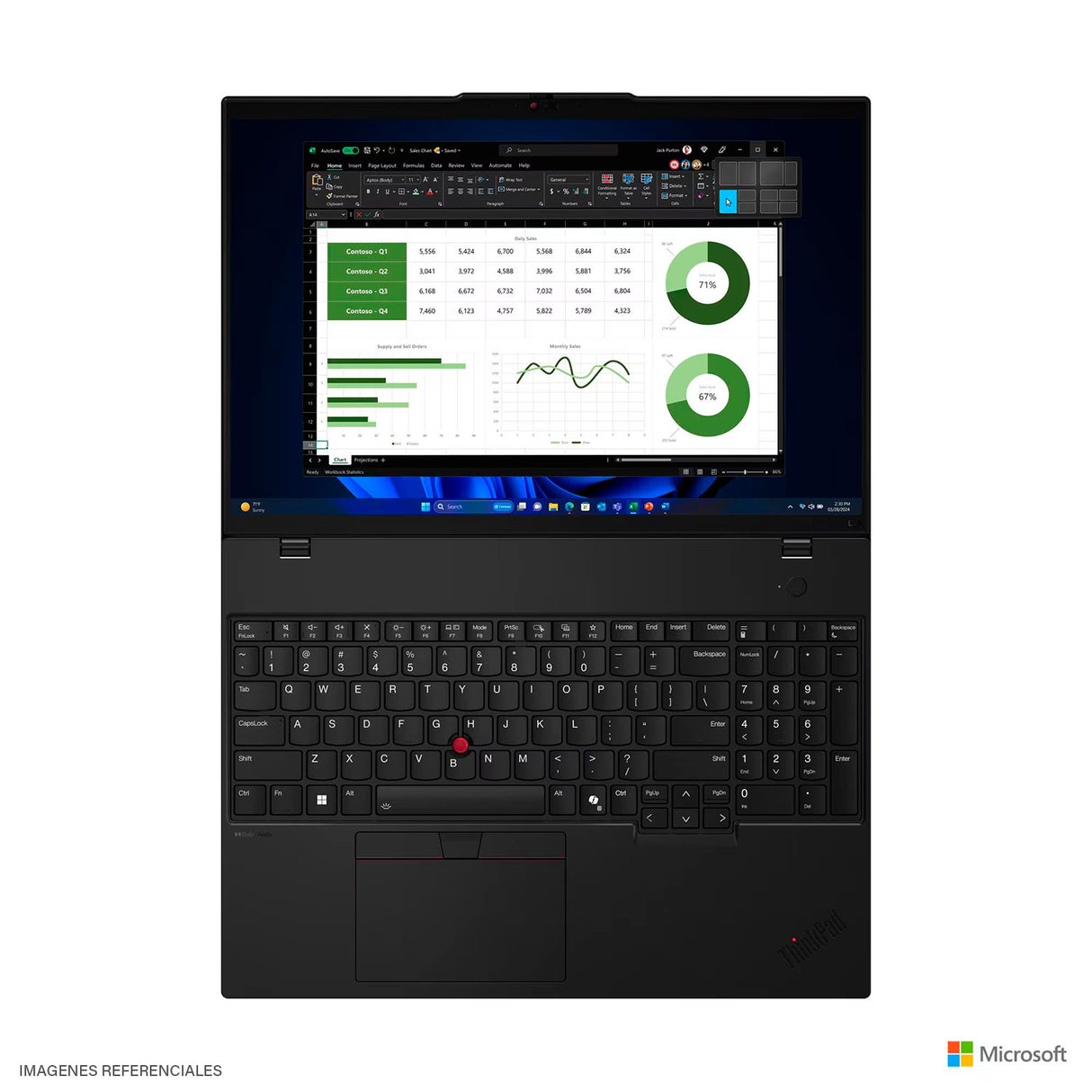 Laptop Lenovo ThinkPad L16 GEN 1 Intel Core Ultra 7 165U Ram 16GB Disco 1TB SSD 16" WUXGA Windows 11 Pro (21L4S77Y00)
