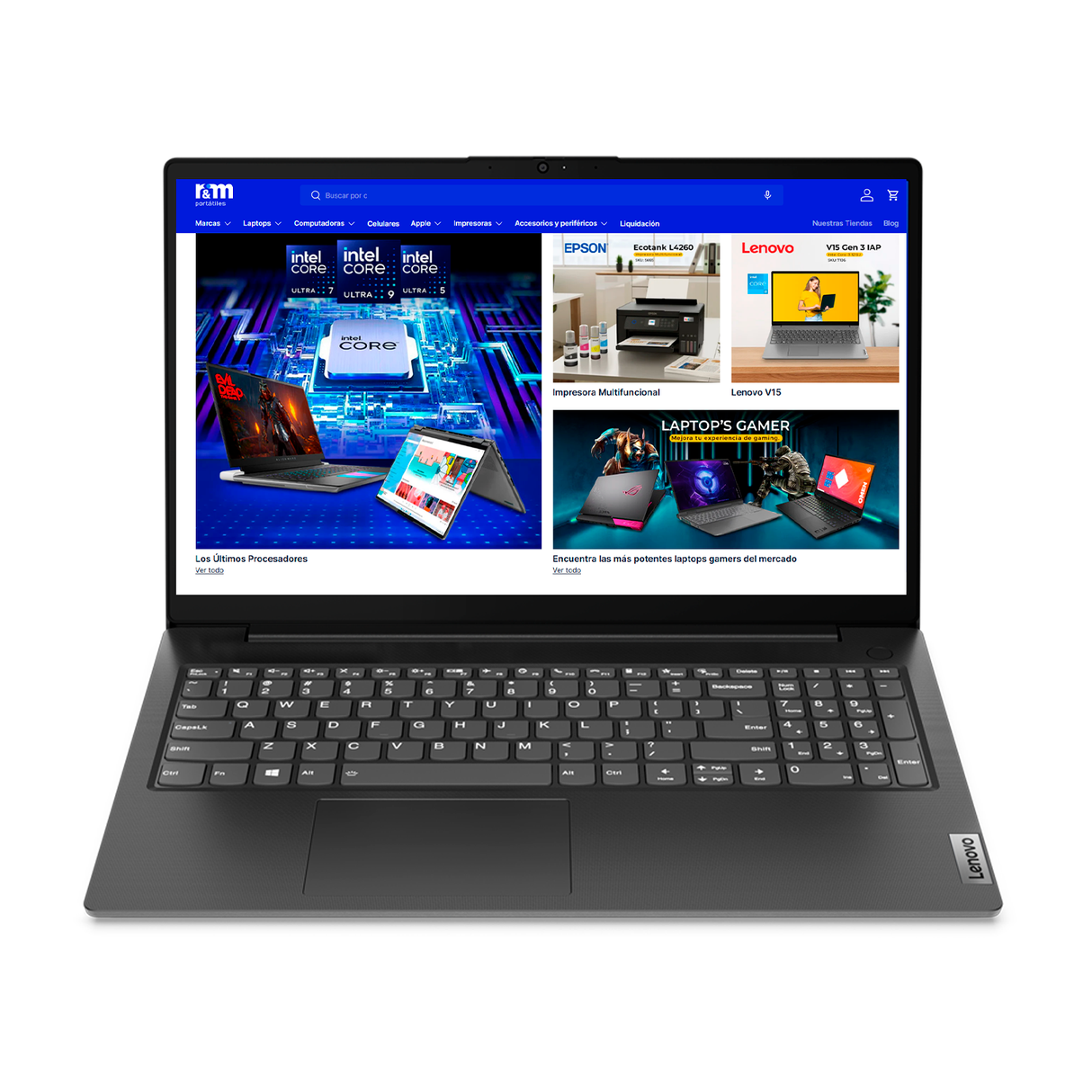 Laptop Lenovo V15 G2 IJL Intel Celeron N4500 RAM 8GB Disco 256GB 15.6" FHD FreeDos (82QY00QALM)