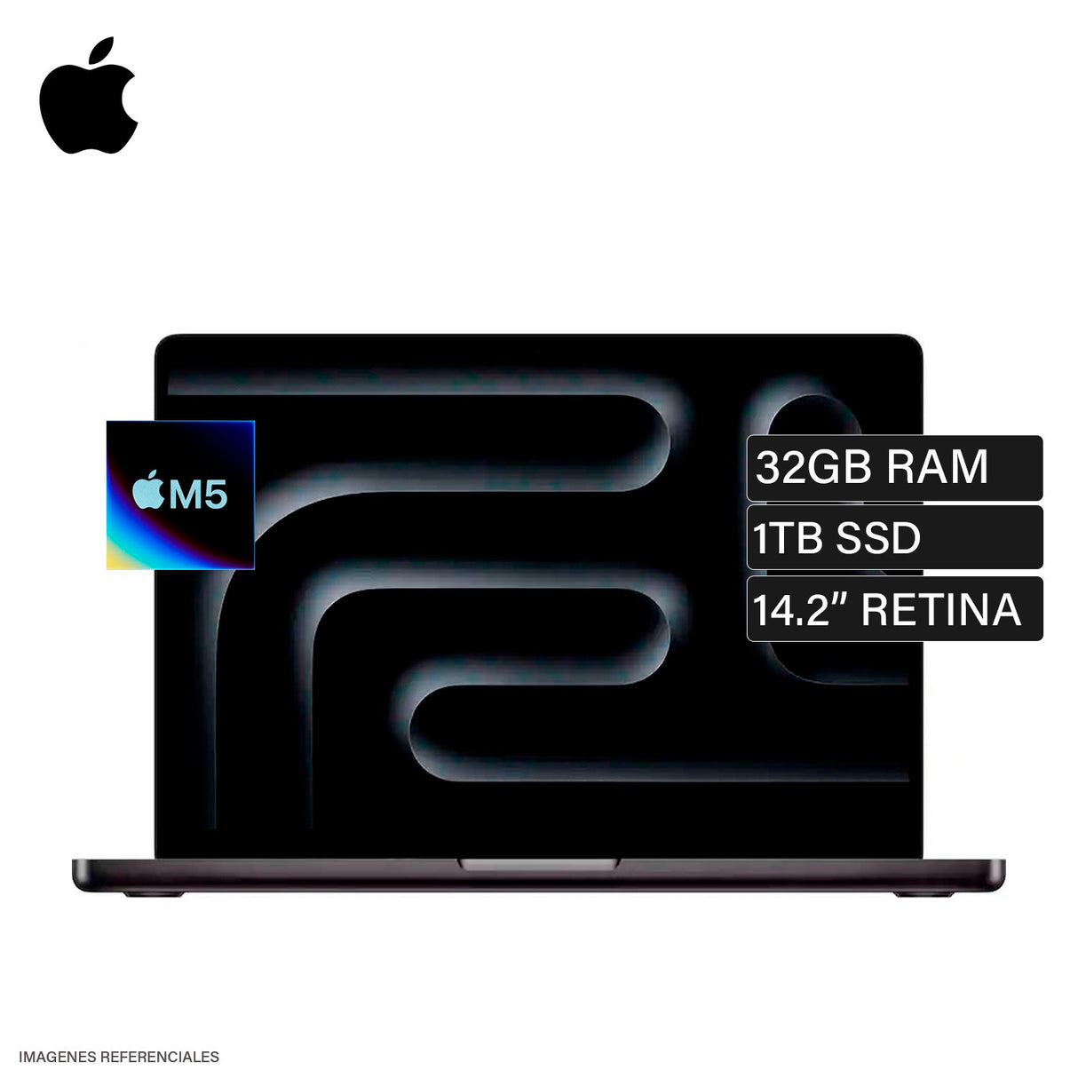 MacBook Pro 14 Chip M5 RAM 32GB Disco 1TB SSD 14.2" Retina Space Black Teclado Español